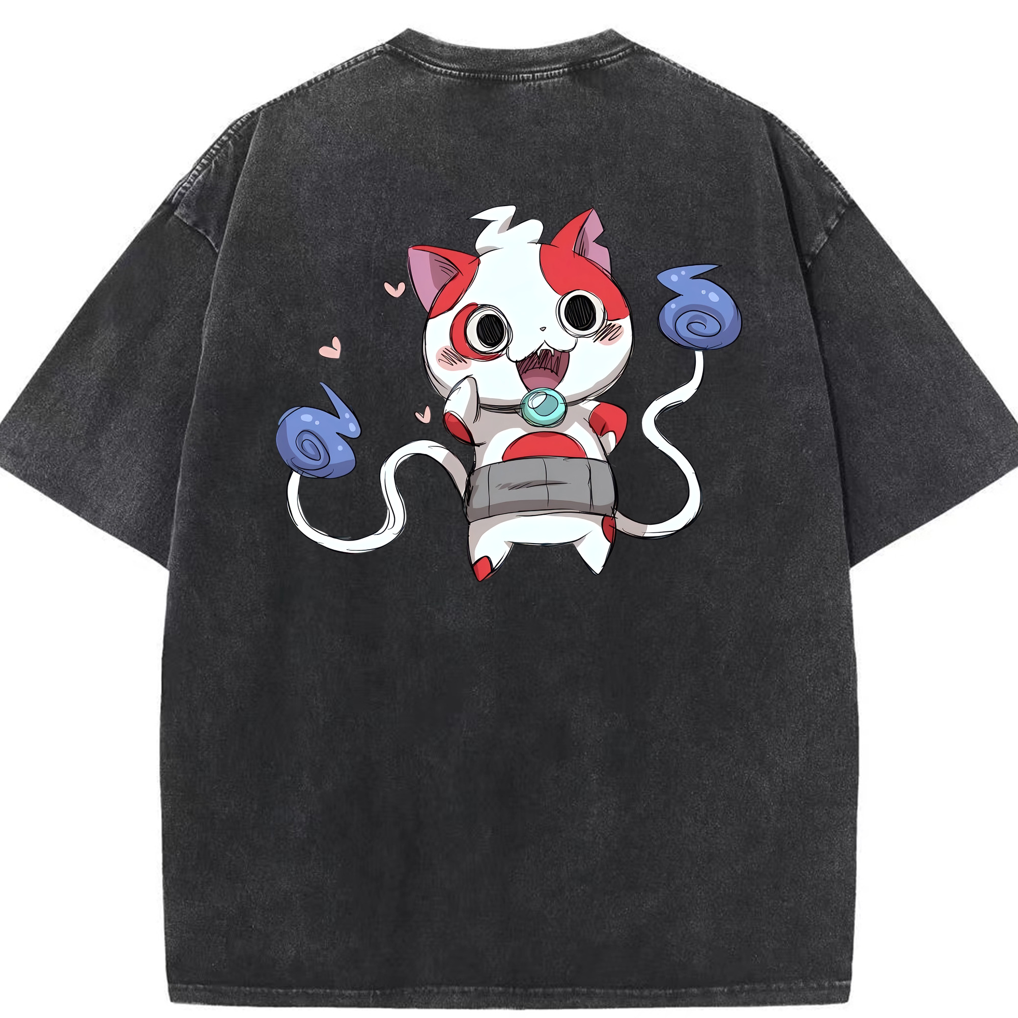 （画像用） 妖怪ウォッチ Yo-kai Watch 綿100% ヴィンテージ風 半袖Tシャツ（背面プリント）