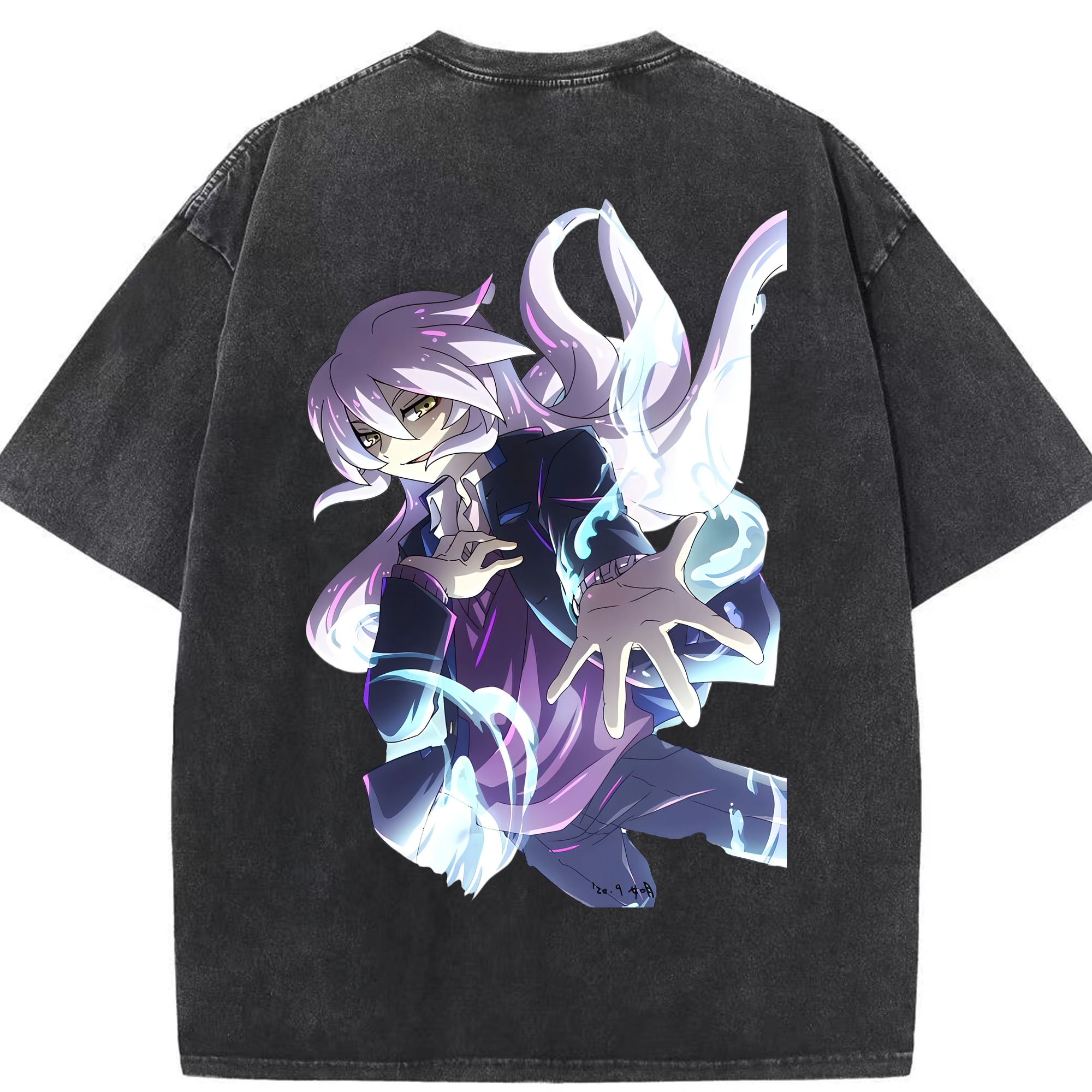 （画像用） 妖怪ウォッチ Yo-kai Watch 綿100% ヴィンテージ風 半袖Tシャツ（背面プリント）