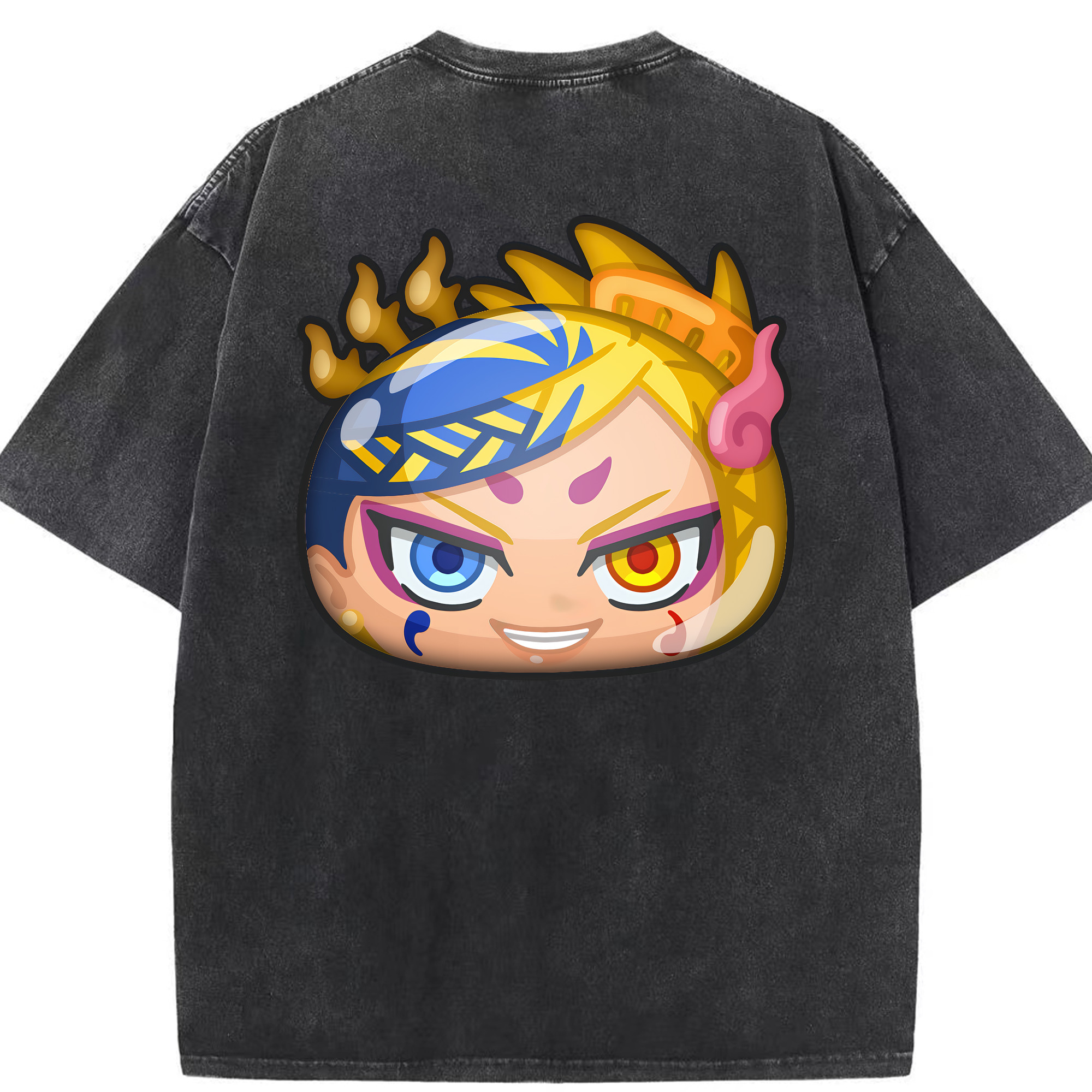 （画像用） 妖怪ウォッチ Yo-kai Watch 綿100% ヴィンテージ風 半袖Tシャツ（背面プリント）