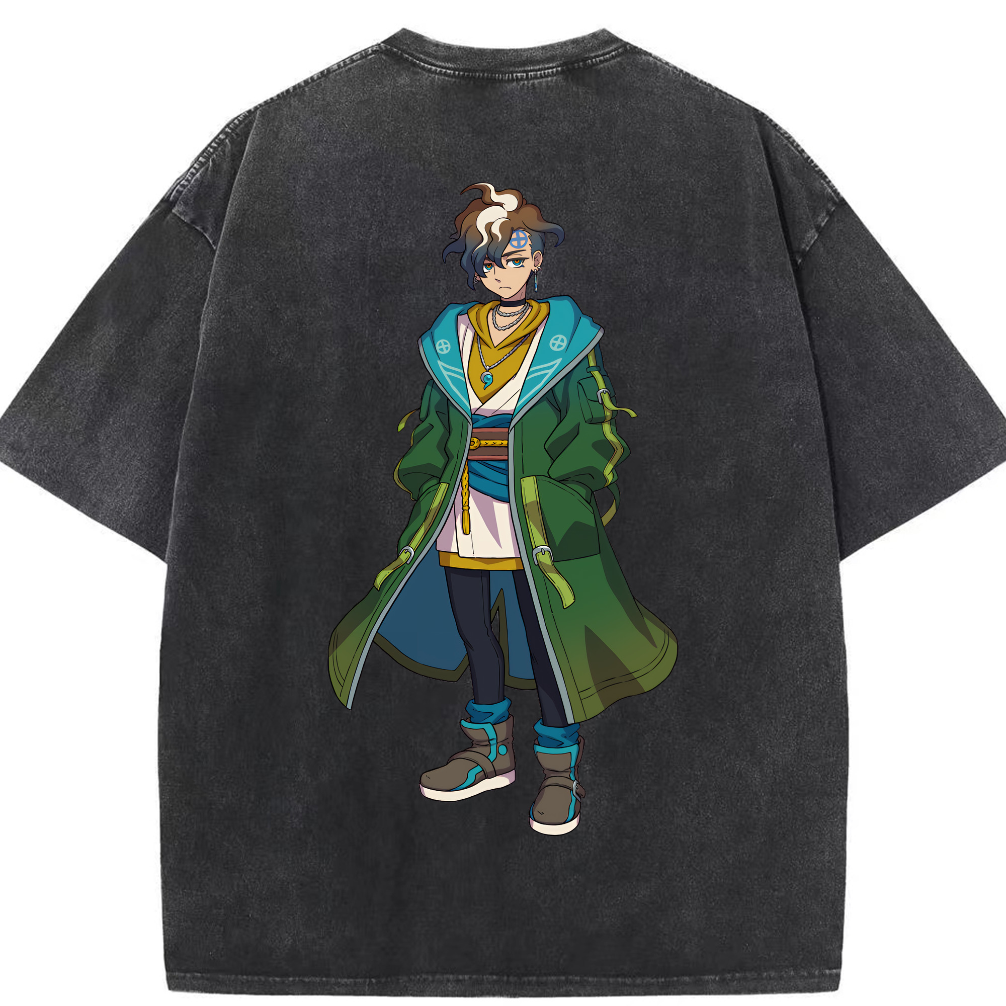 （画像用） 妖怪ウォッチ Yo-kai Watch 綿100% ヴィンテージ風 半袖Tシャツ（背面プリント）