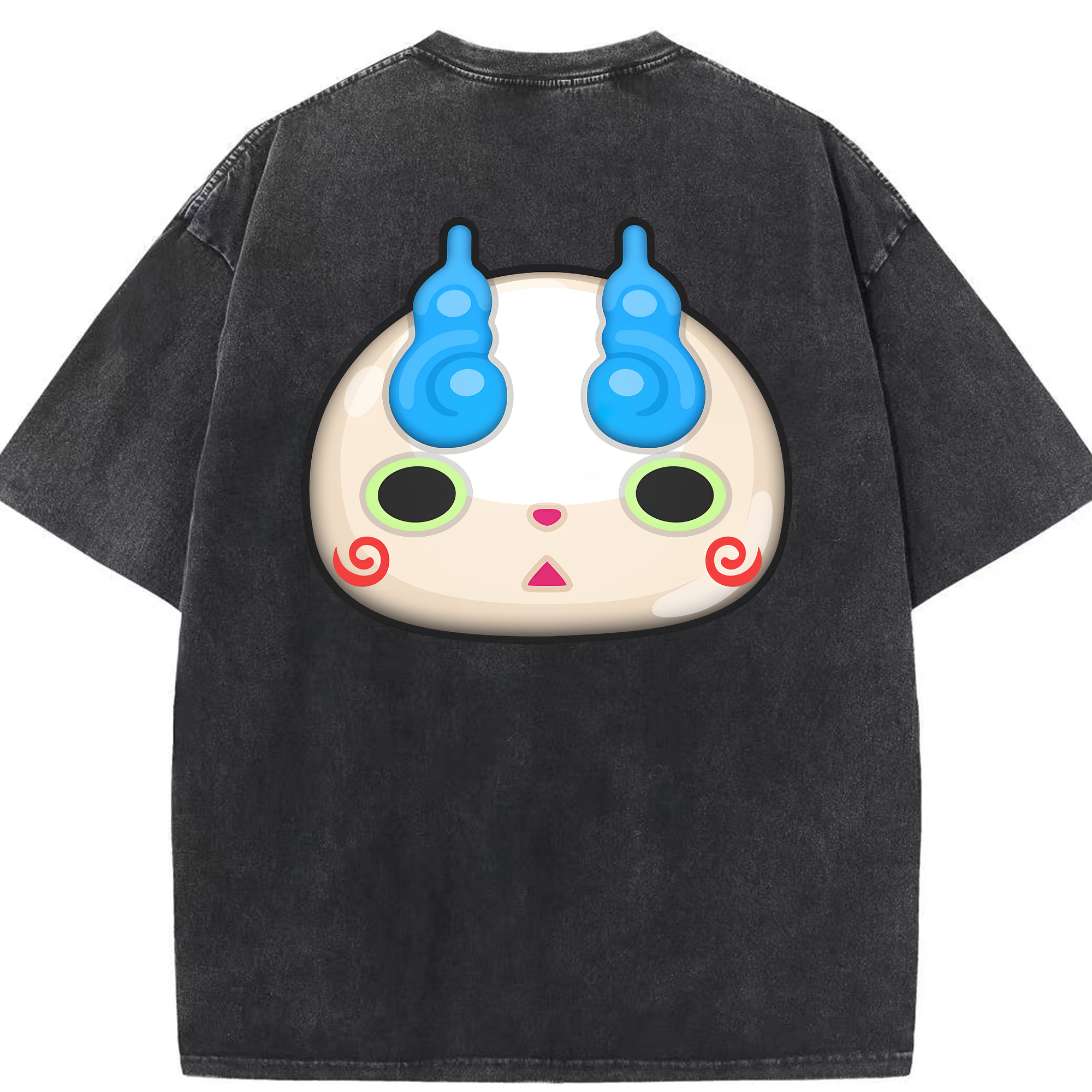 （画像用） 妖怪ウォッチ Yo-kai Watch 綿100% ヴィンテージ風 半袖Tシャツ（背面プリント）
