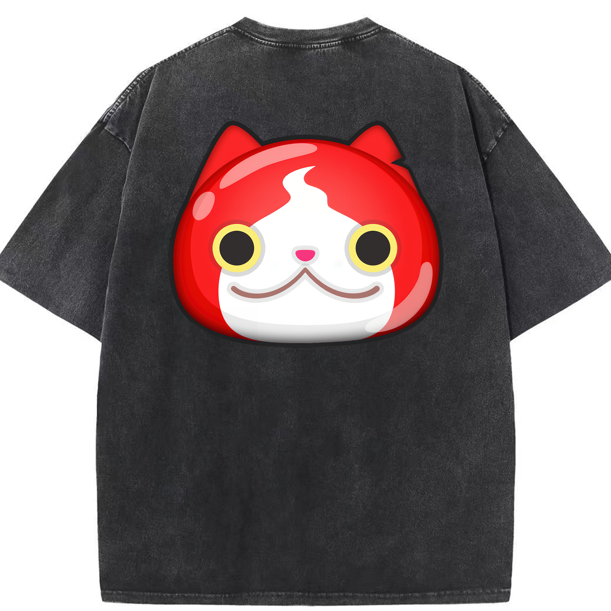 （画像用） 妖怪ウォッチ Yo-kai Watch 綿100% ヴィンテージ風 半袖Tシャツ（背面プリント）