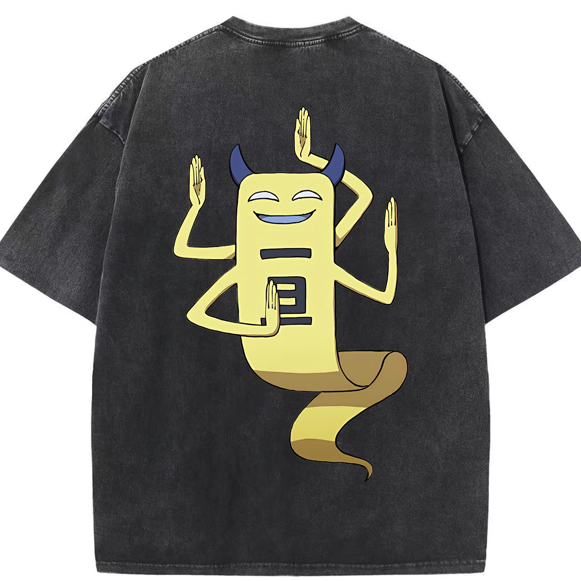（画像用） 妖怪ウォッチ Yo-kai Watch 綿100% ヴィンテージ風 半袖Tシャツ（背面プリント）
