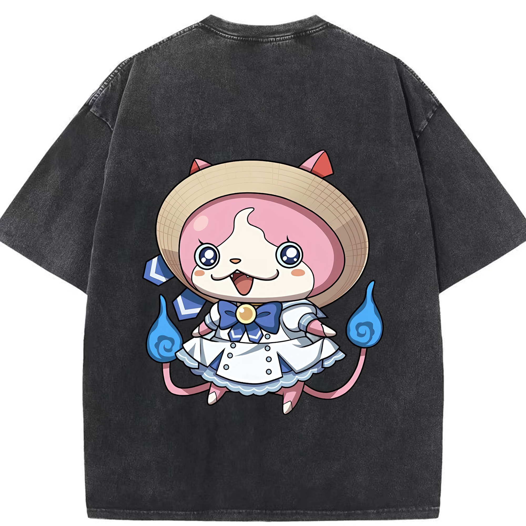 （画像用） 妖怪ウォッチ Yo-kai Watch 綿100% ヴィンテージ風 半袖Tシャツ（背面プリント）