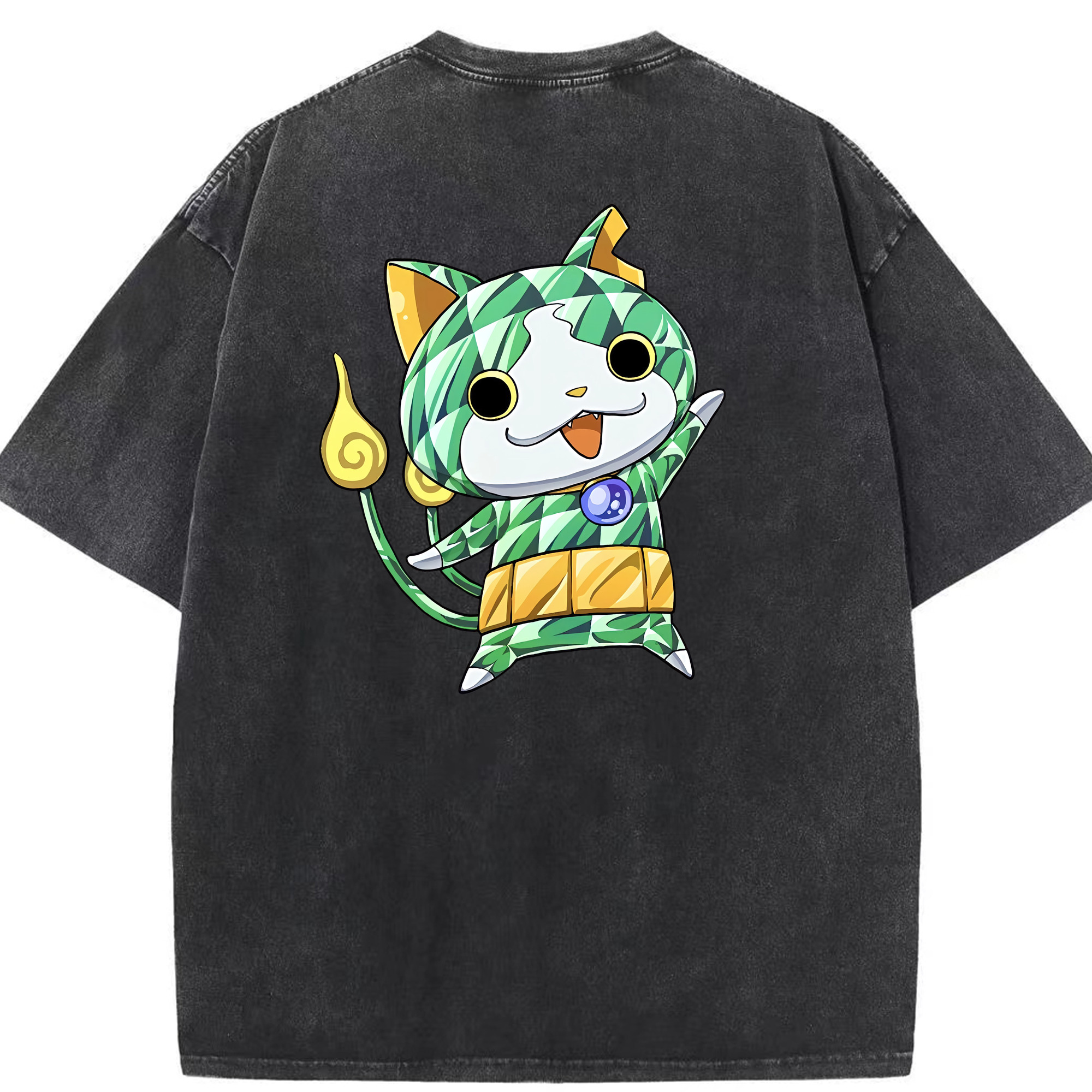 （画像用） 妖怪ウォッチ Yo-kai Watch 綿100% ヴィンテージ風 半袖Tシャツ（背面プリント）