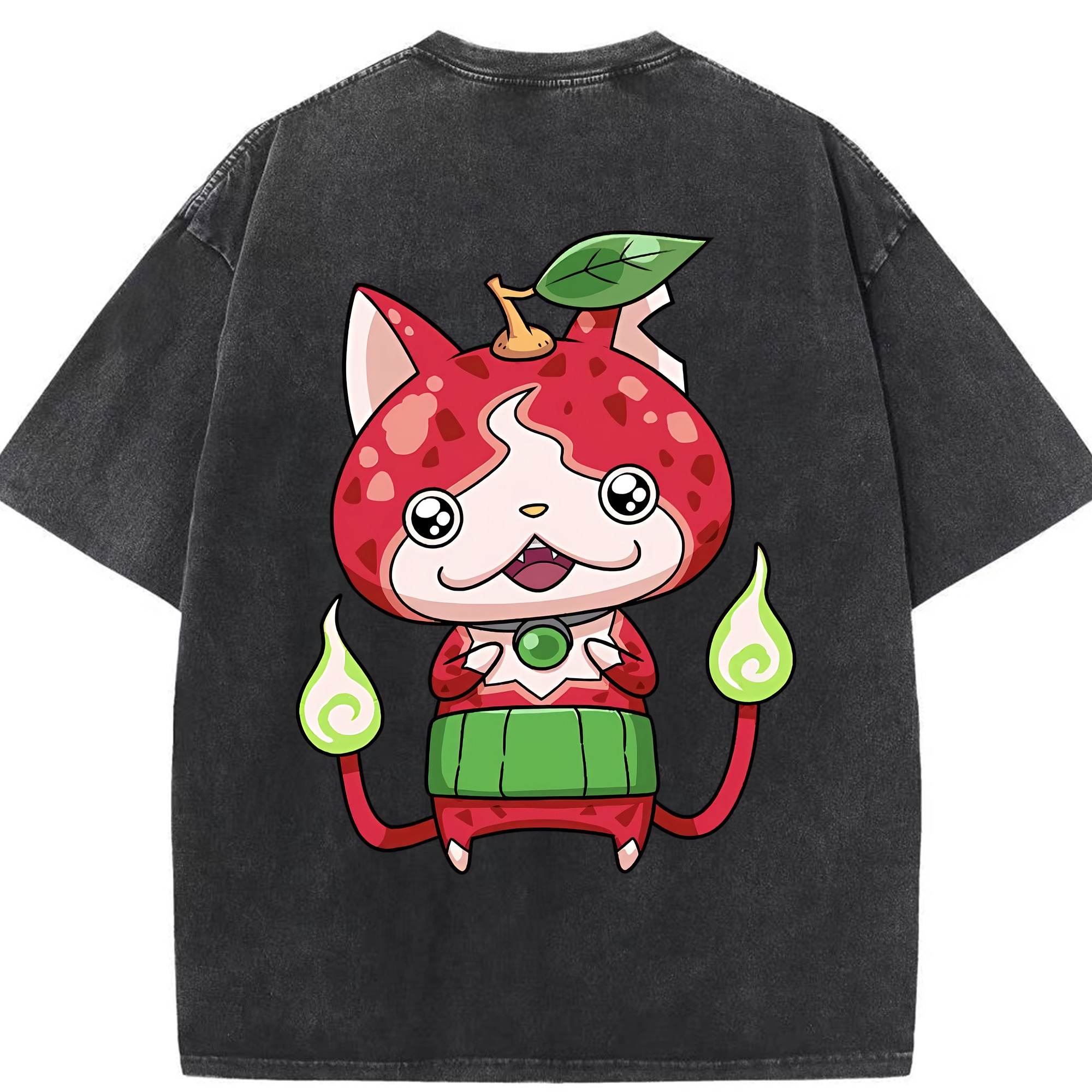 （画像用） 妖怪ウォッチ Yo-kai Watch 綿100% ヴィンテージ風 半袖Tシャツ（背面プリント）