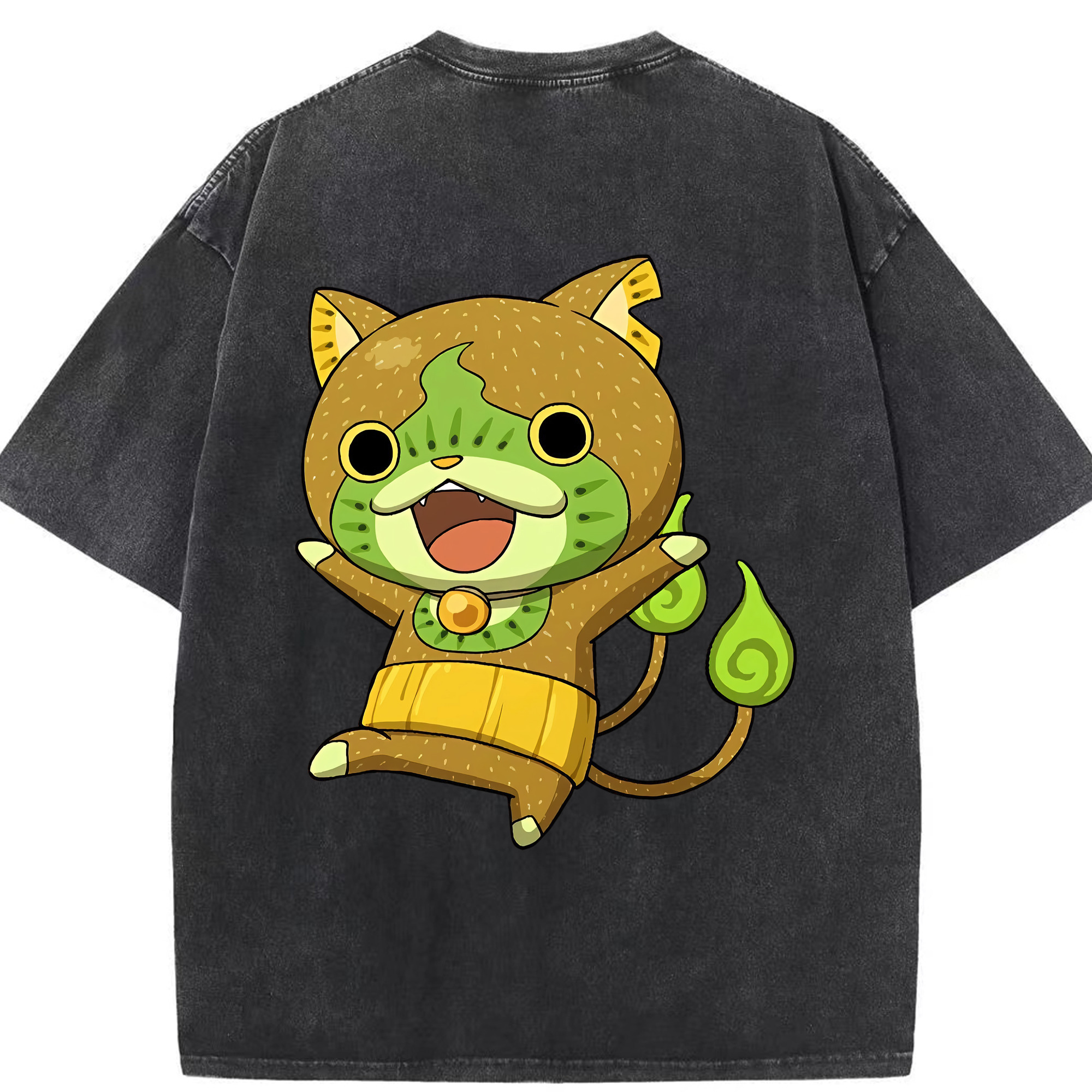 （画像用） 妖怪ウォッチ Yo-kai Watch 綿100% ヴィンテージ風 半袖Tシャツ（背面プリント）