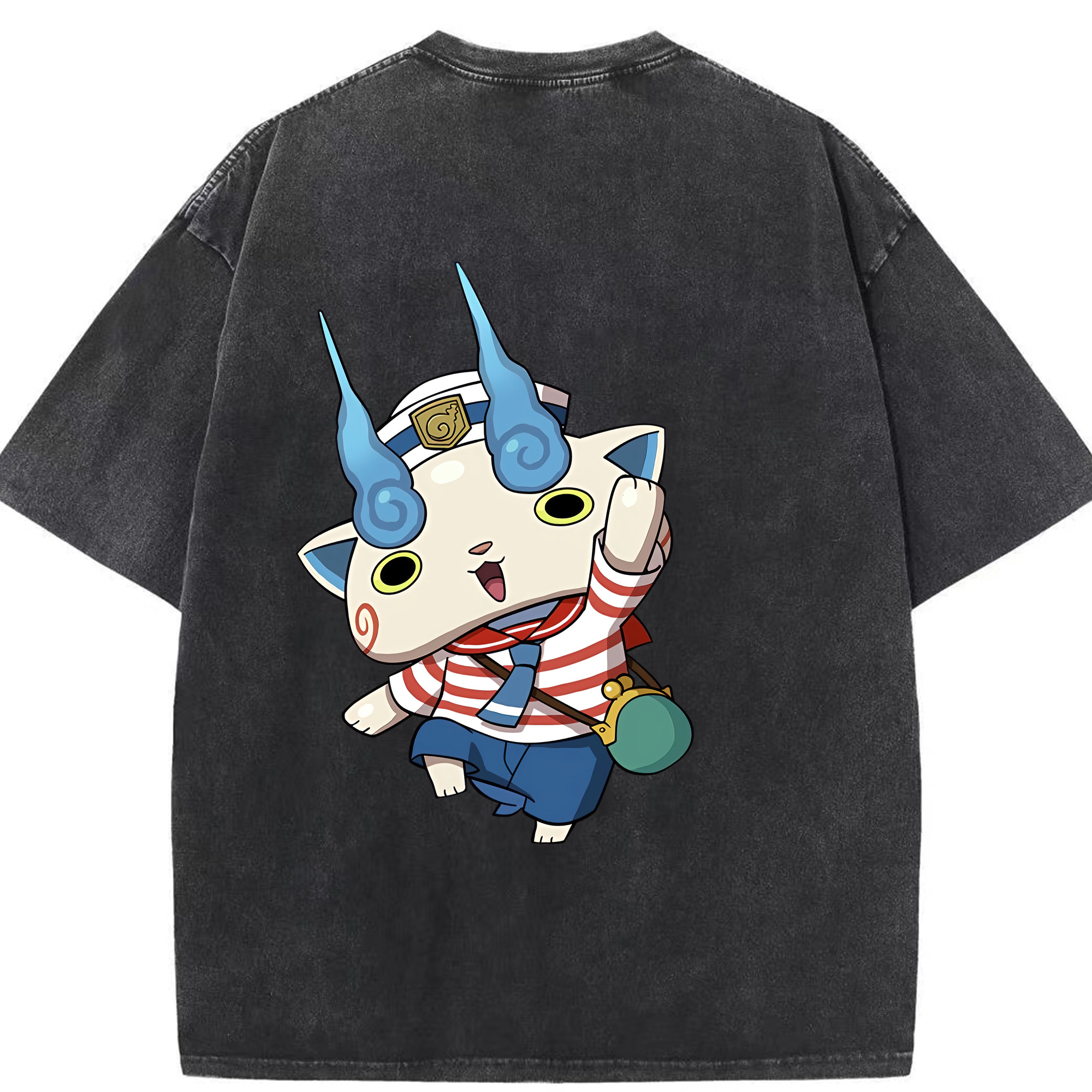 （画像用） 妖怪ウォッチ Yo-kai Watch 綿100% ヴィンテージ風 半袖Tシャツ（背面プリント）