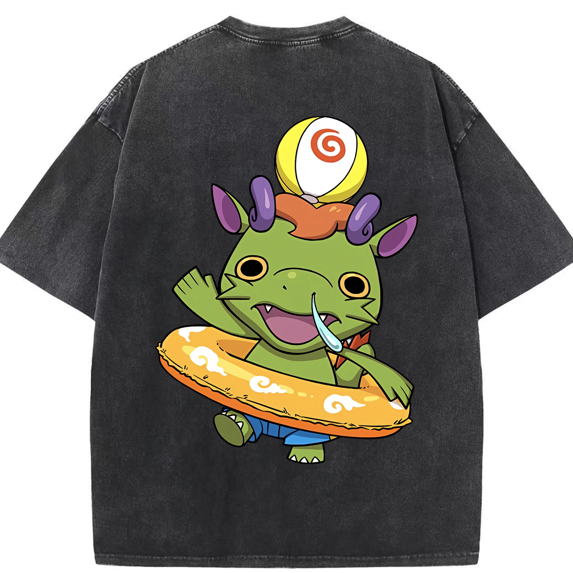 （画像用） 妖怪ウォッチ Yo-kai Watch 綿100% ヴィンテージ風 半袖Tシャツ（背面プリント）