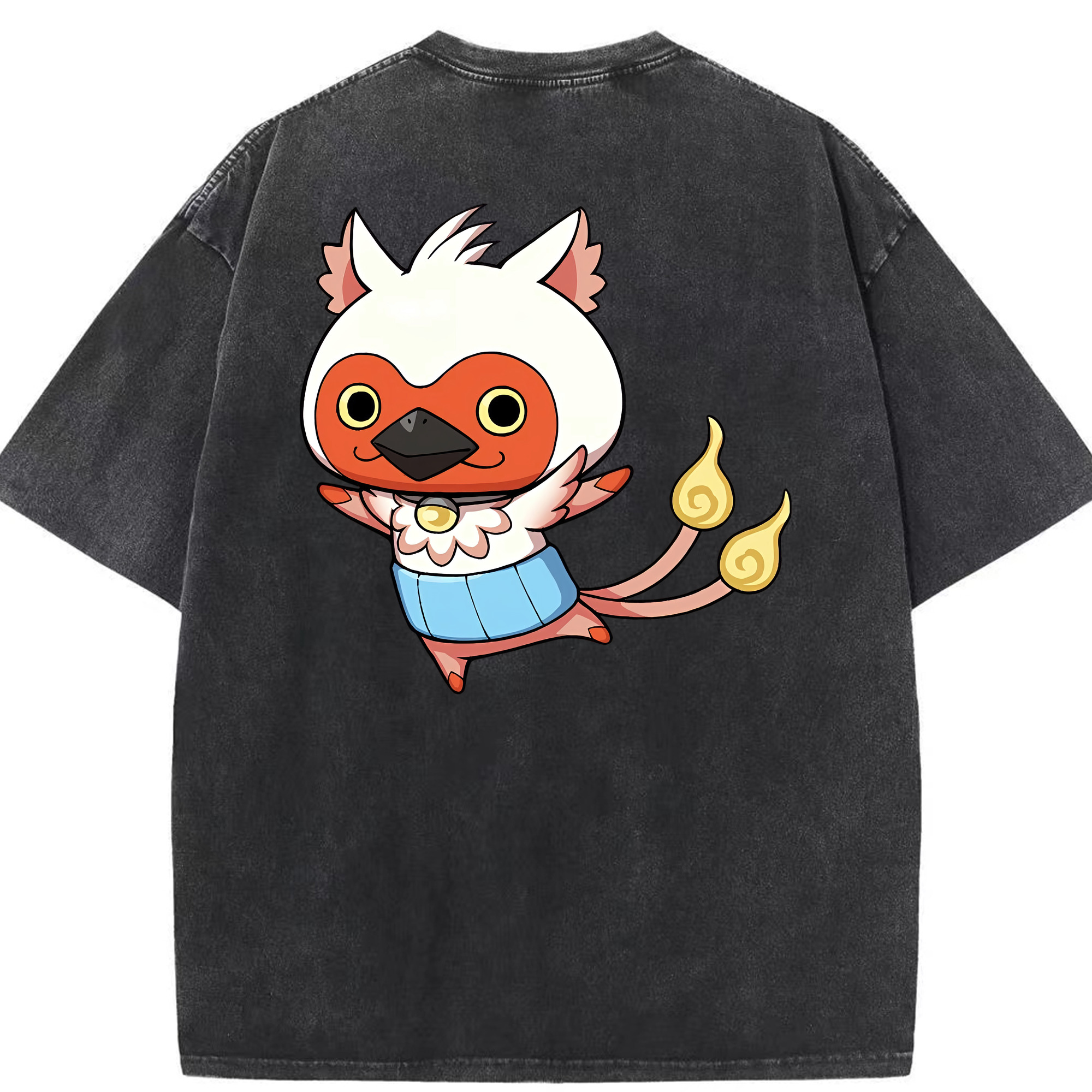 （画像用） 妖怪ウォッチ Yo-kai Watch 綿100% ヴィンテージ風 半袖Tシャツ（背面プリント）
