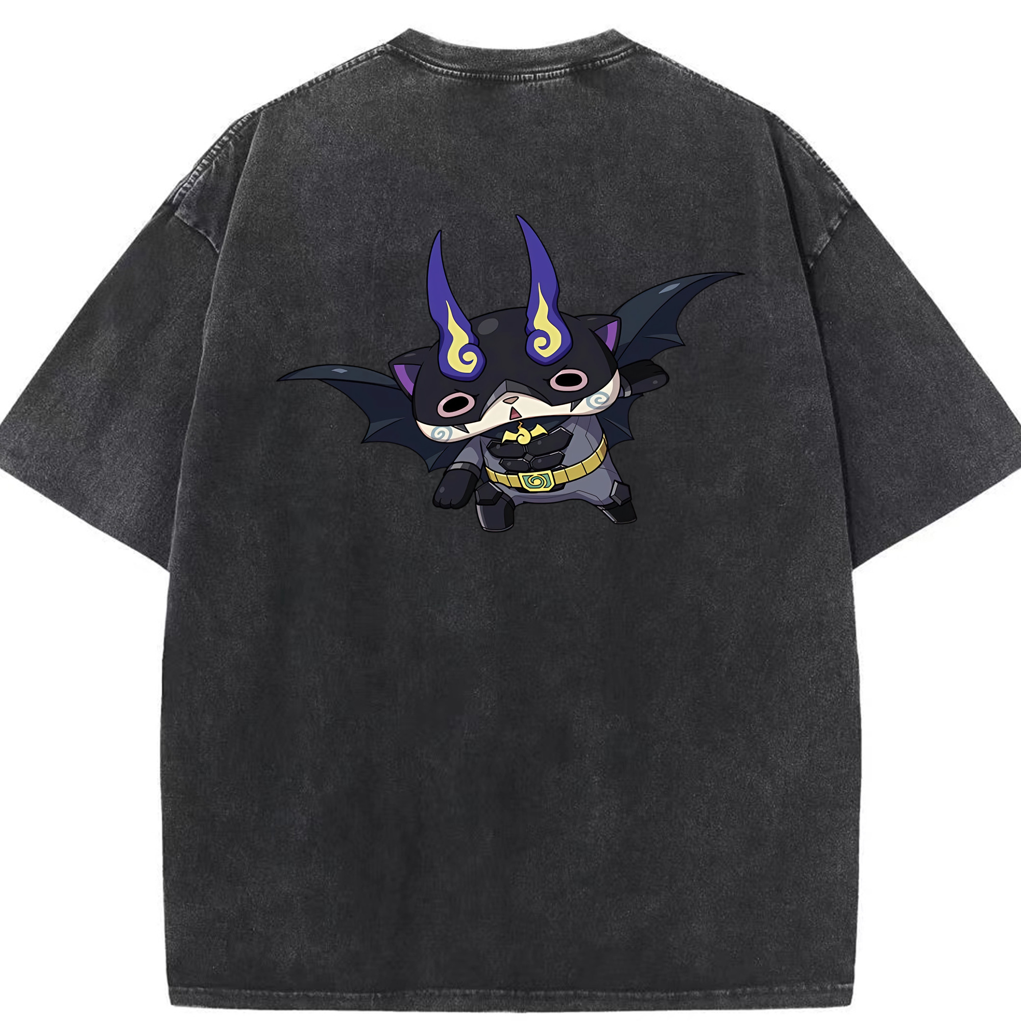 （画像用） 妖怪ウォッチ Yo-kai Watch 綿100% ヴィンテージ風 半袖Tシャツ（背面プリント）