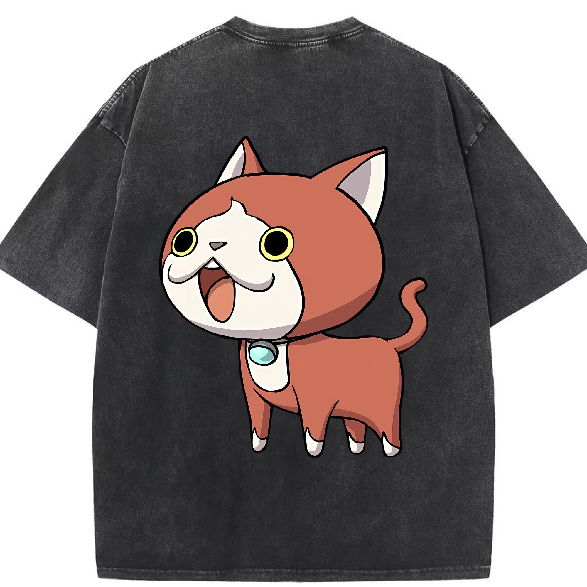 （画像用） 妖怪ウォッチ Yo-kai Watch 綿100% ヴィンテージ風 半袖Tシャツ（背面プリント）