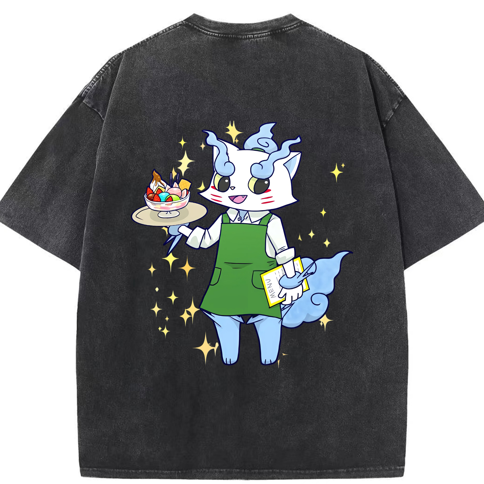 （画像用） 妖怪ウォッチ Yo-kai Watch 綿100% ヴィンテージ風 半袖Tシャツ（背面プリント）