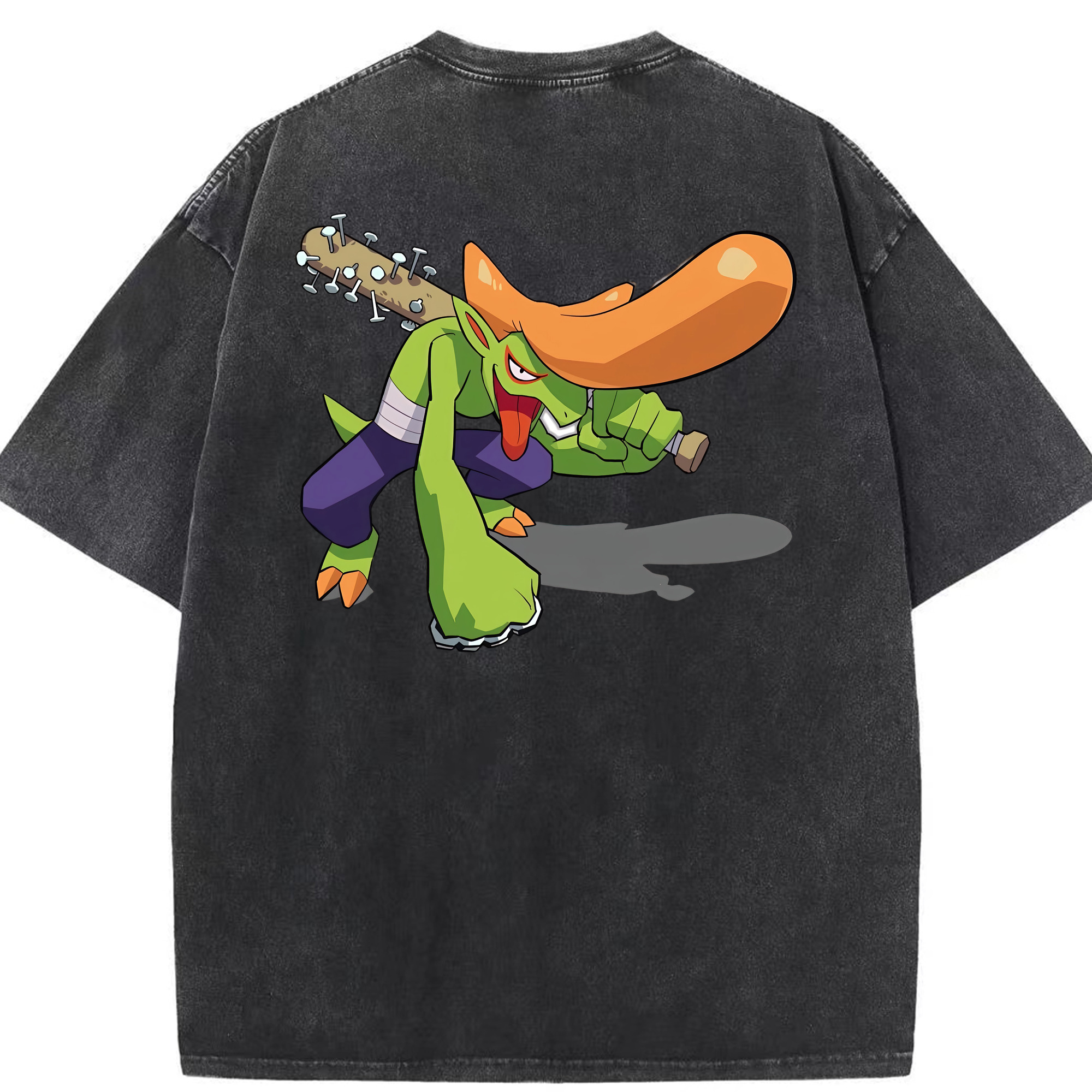 （画像用） 妖怪ウォッチ Yo-kai Watch 綿100% ヴィンテージ風 半袖Tシャツ（背面プリント）