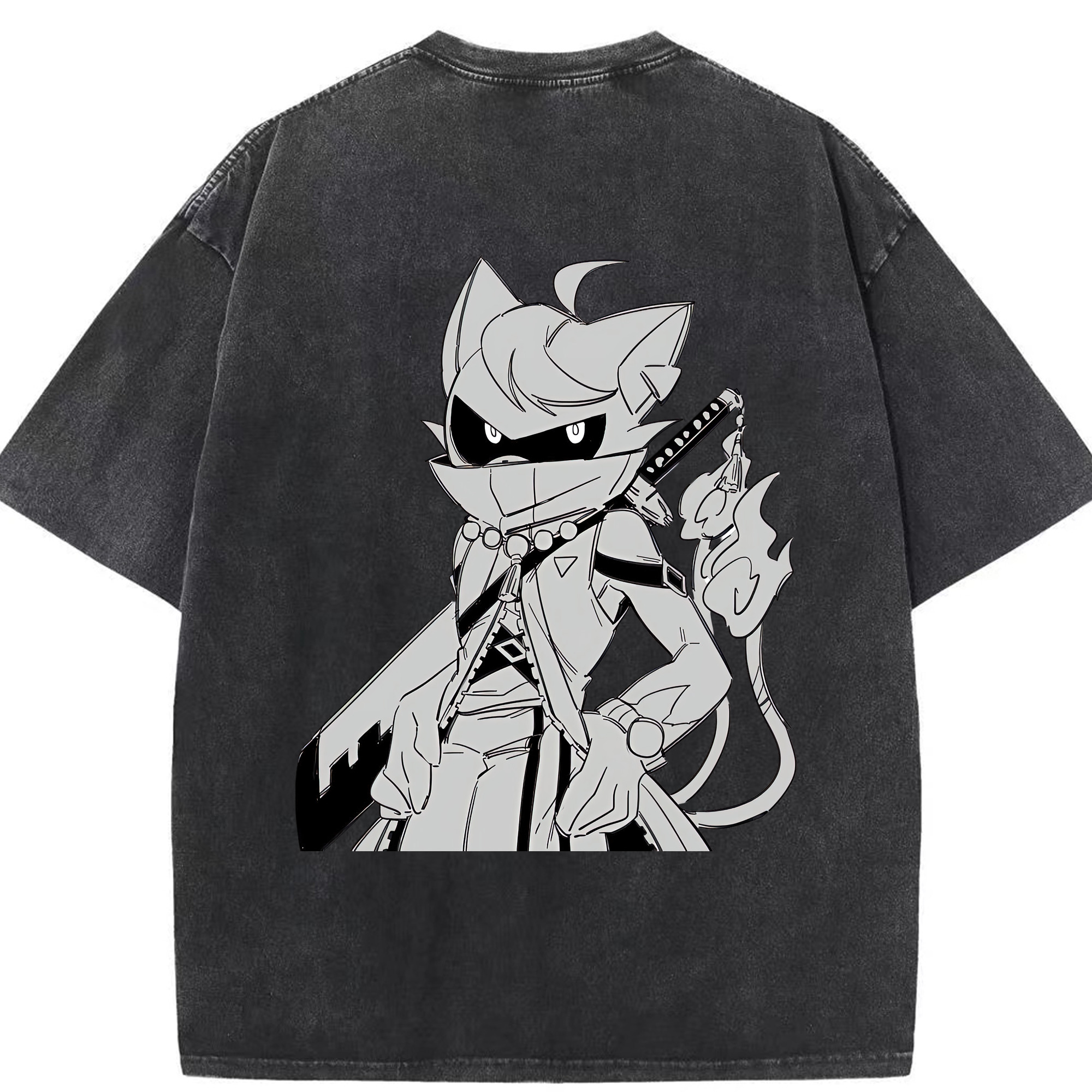 （画像用） 妖怪ウォッチ Yo-kai Watch 綿100% ヴィンテージ風 半袖Tシャツ（背面プリント）