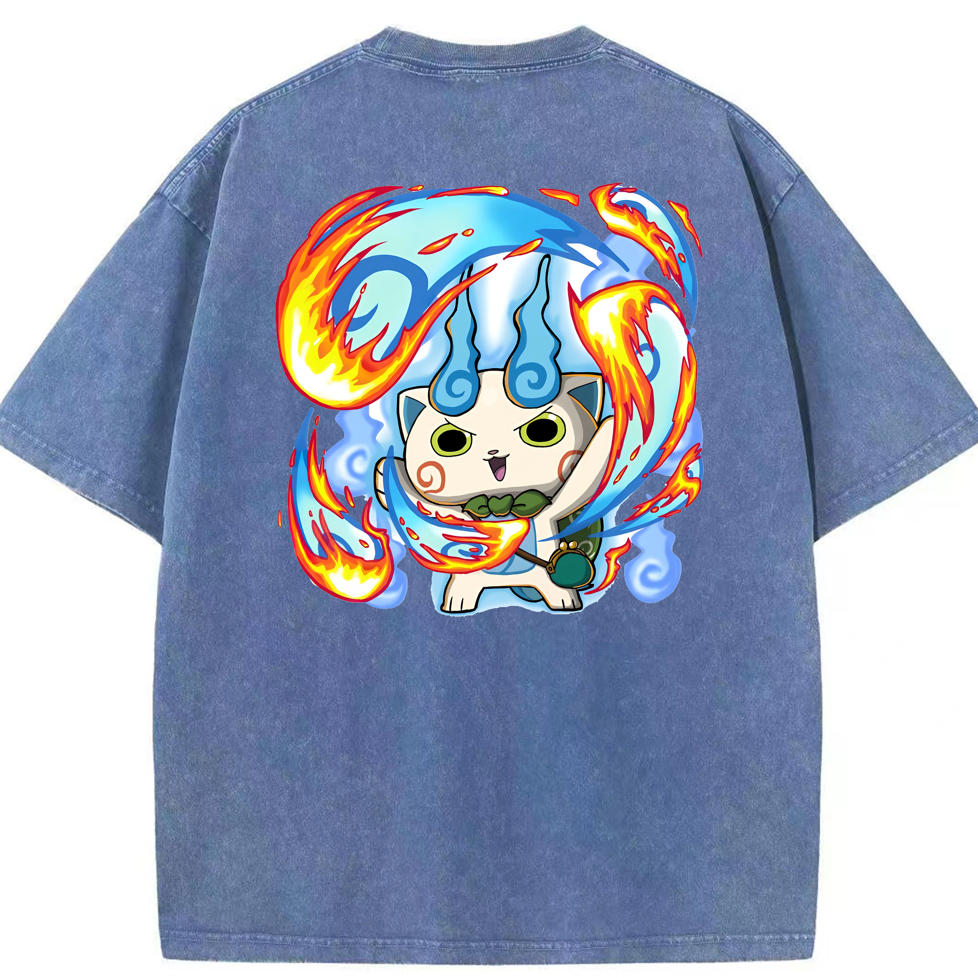 （画像用） 妖怪ウォッチ Yo-kai Watch 綿100% ヴィンテージ風 半袖Tシャツ（背面プリント）
