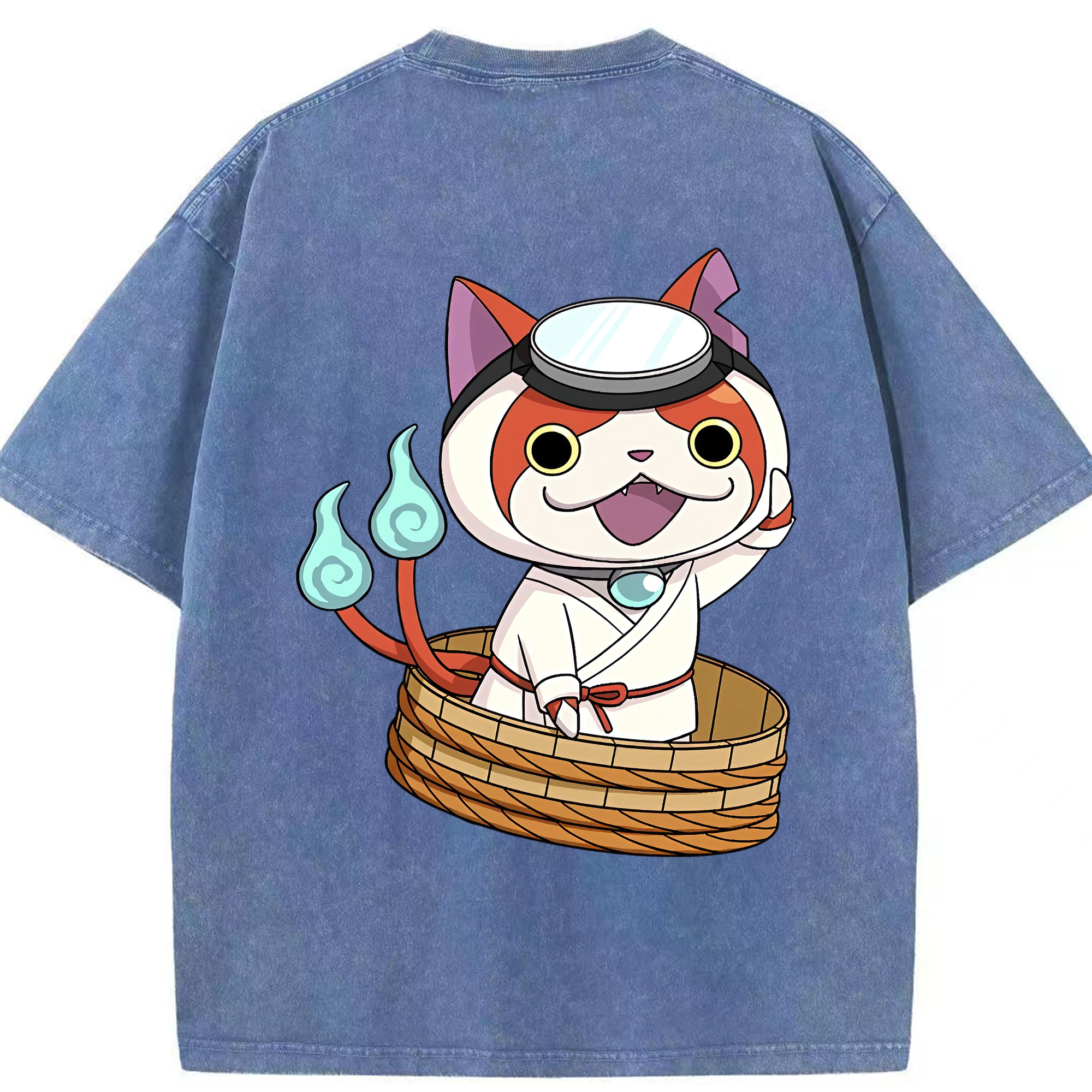 妖怪ウォッチ Yo-kai Watch 綿100% ヴィンテージ風 半袖Tシャツ（背面プリント）