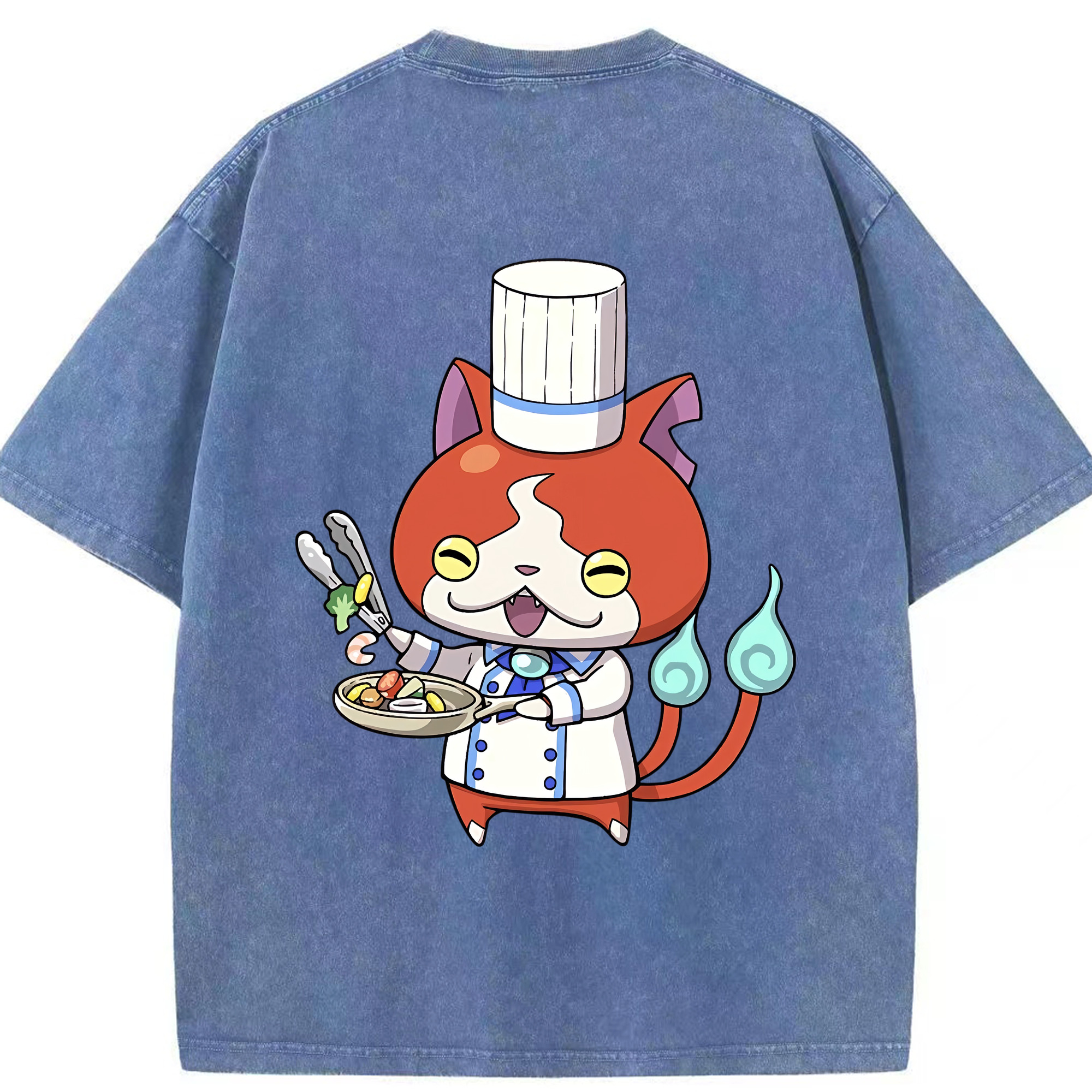 （画像用） 妖怪ウォッチ Yo-kai Watch 綿100% ヴィンテージ風 半袖Tシャツ（背面プリント）