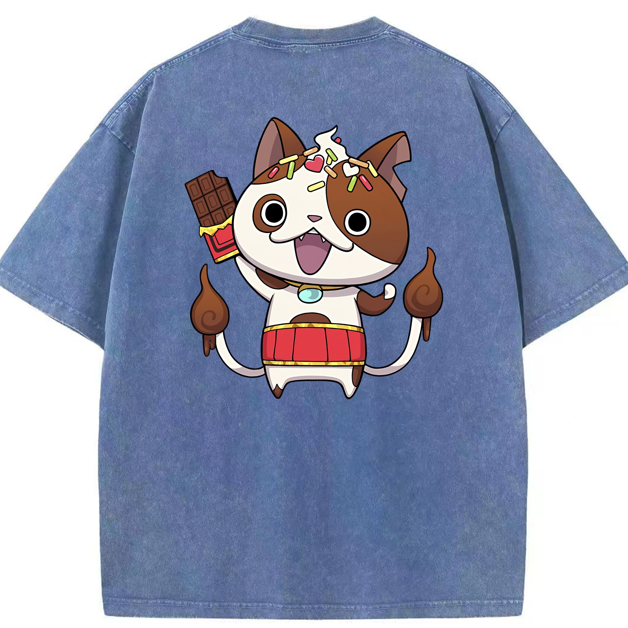 （画像用） 妖怪ウォッチ Yo-kai Watch 綿100% ヴィンテージ風 半袖Tシャツ（背面プリント）