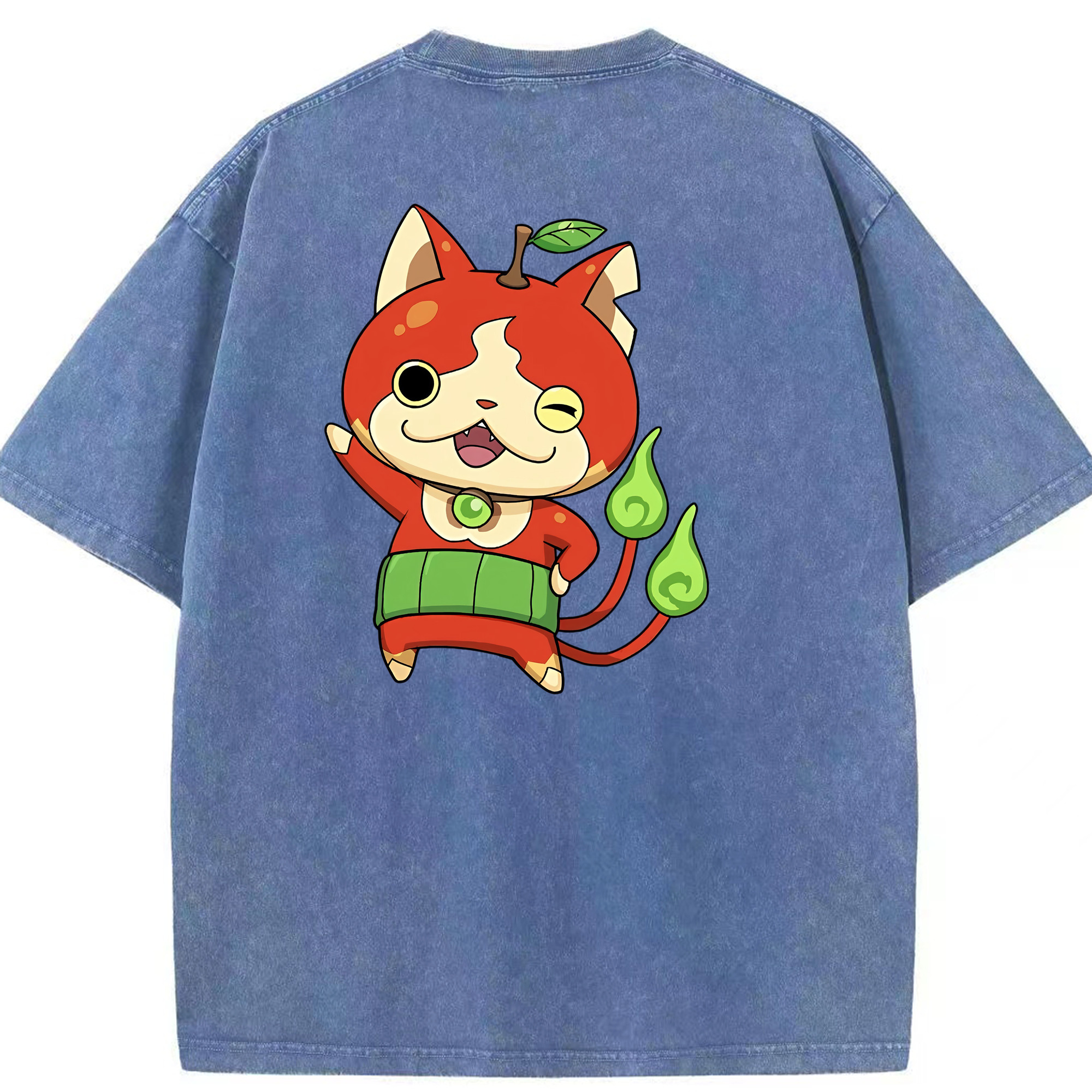 （画像用） 妖怪ウォッチ Yo-kai Watch 綿100% ヴィンテージ風 半袖Tシャツ（背面プリント）