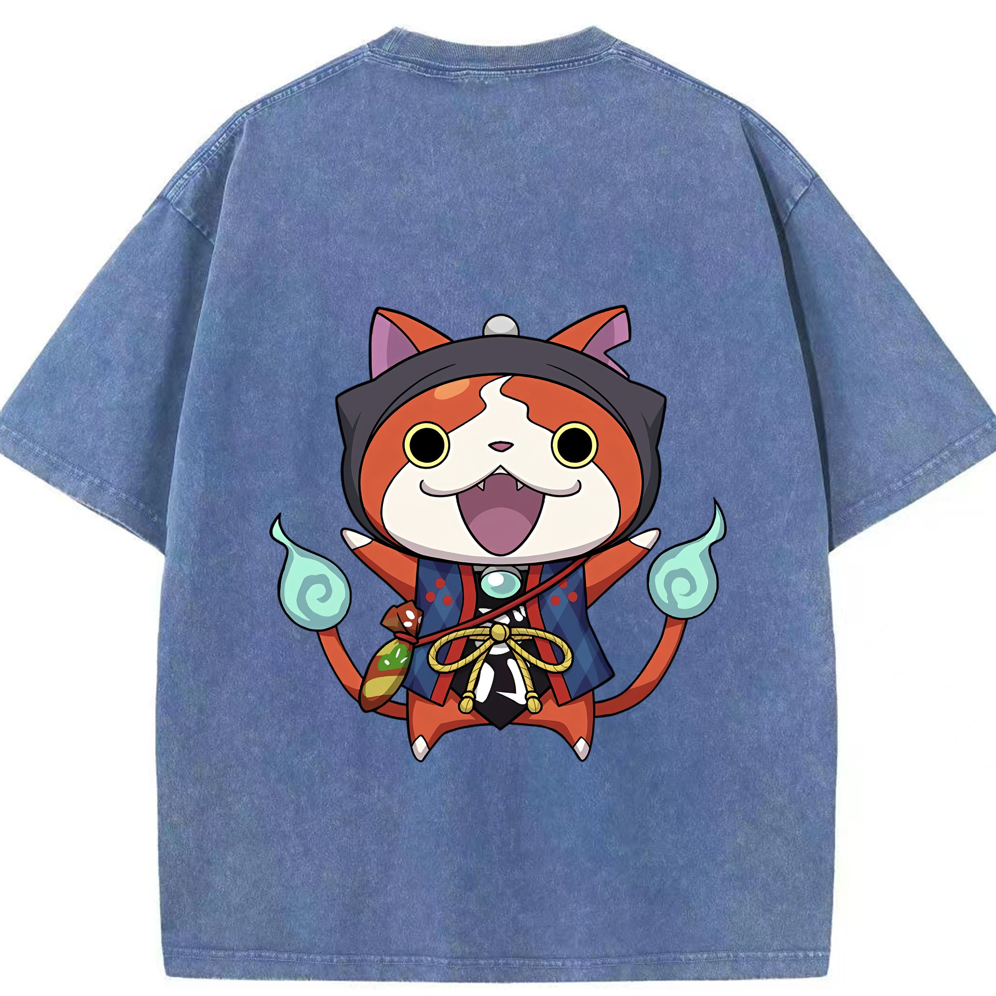 （画像用） 妖怪ウォッチ Yo-kai Watch 綿100% ヴィンテージ風 半袖Tシャツ（背面プリント）