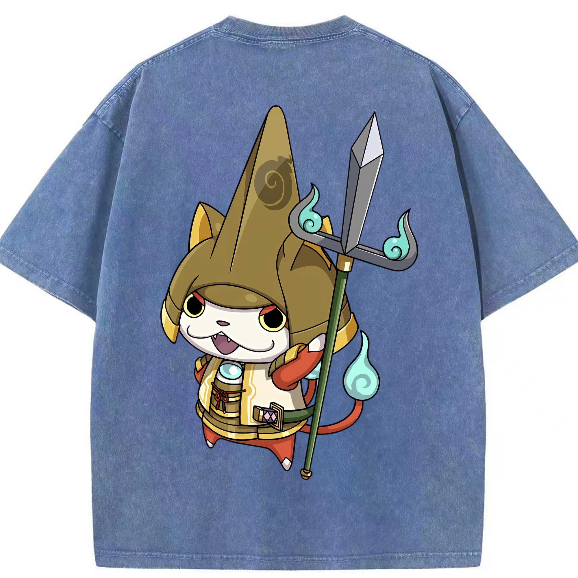 （画像用） 妖怪ウォッチ Yo-kai Watch 綿100% ヴィンテージ風 半袖Tシャツ（背面プリント）