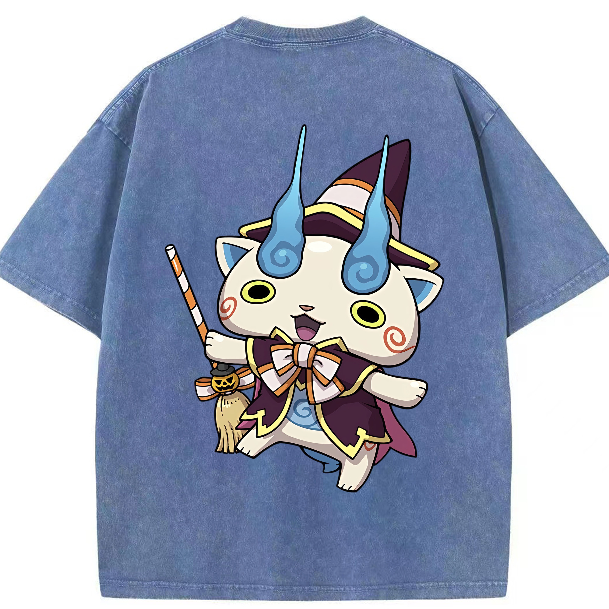 （画像用） 妖怪ウォッチ Yo-kai Watch 綿100% ヴィンテージ風 半袖Tシャツ（背面プリント）