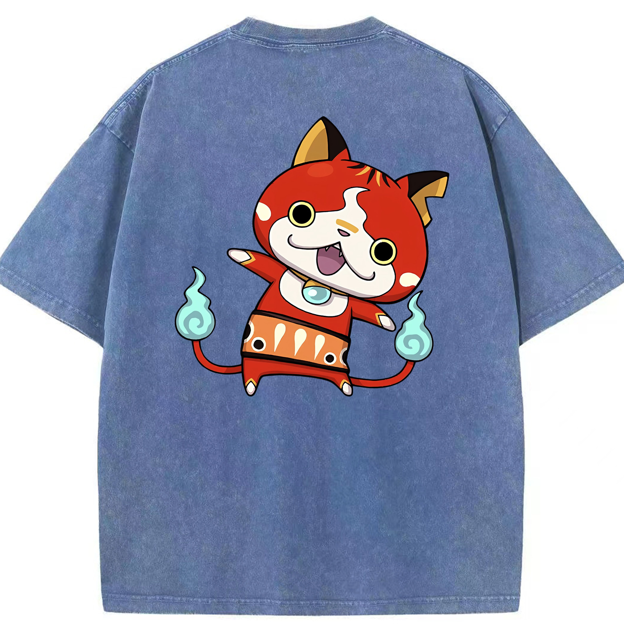 （画像用） 妖怪ウォッチ Yo-kai Watch 綿100% ヴィンテージ風 半袖Tシャツ（背面プリント）