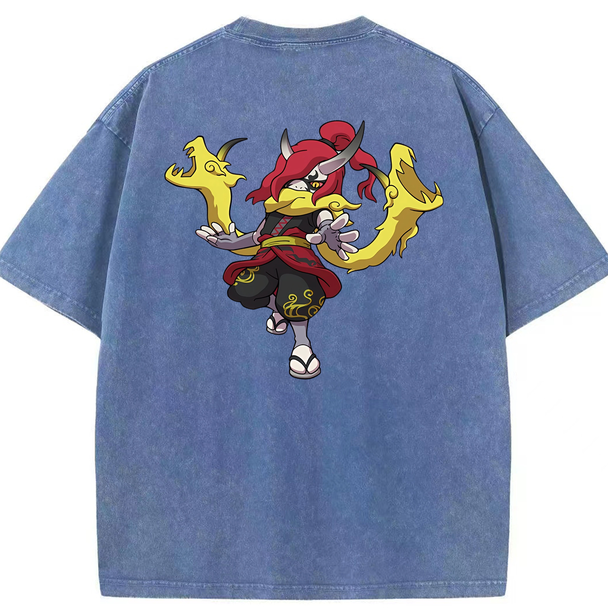 （画像用） 妖怪ウォッチ Yo-kai Watch 綿100% ヴィンテージ風 半袖Tシャツ（背面プリント）
