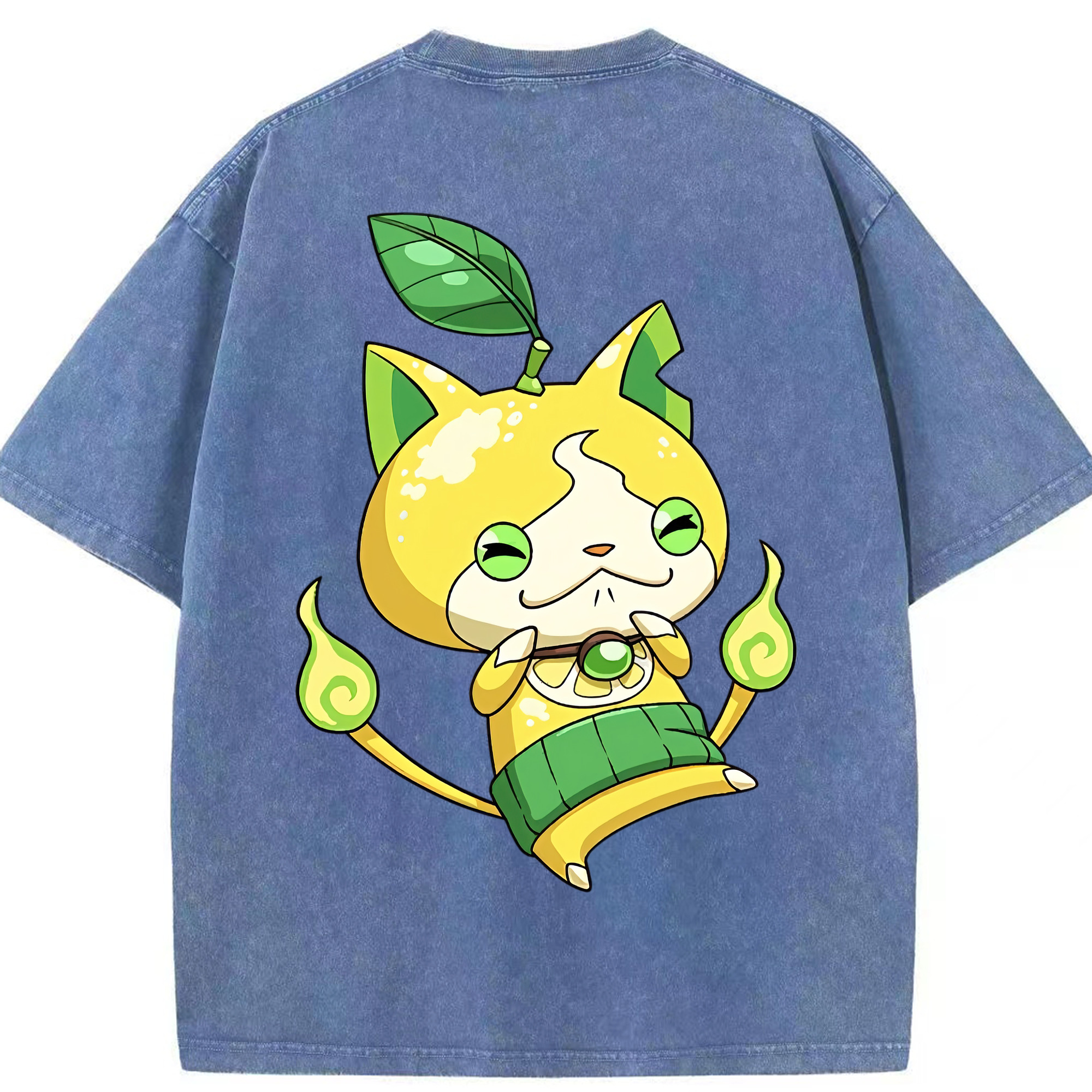 （画像用） 妖怪ウォッチ Yo-kai Watch 綿100% ヴィンテージ風 半袖Tシャツ（背面プリント）