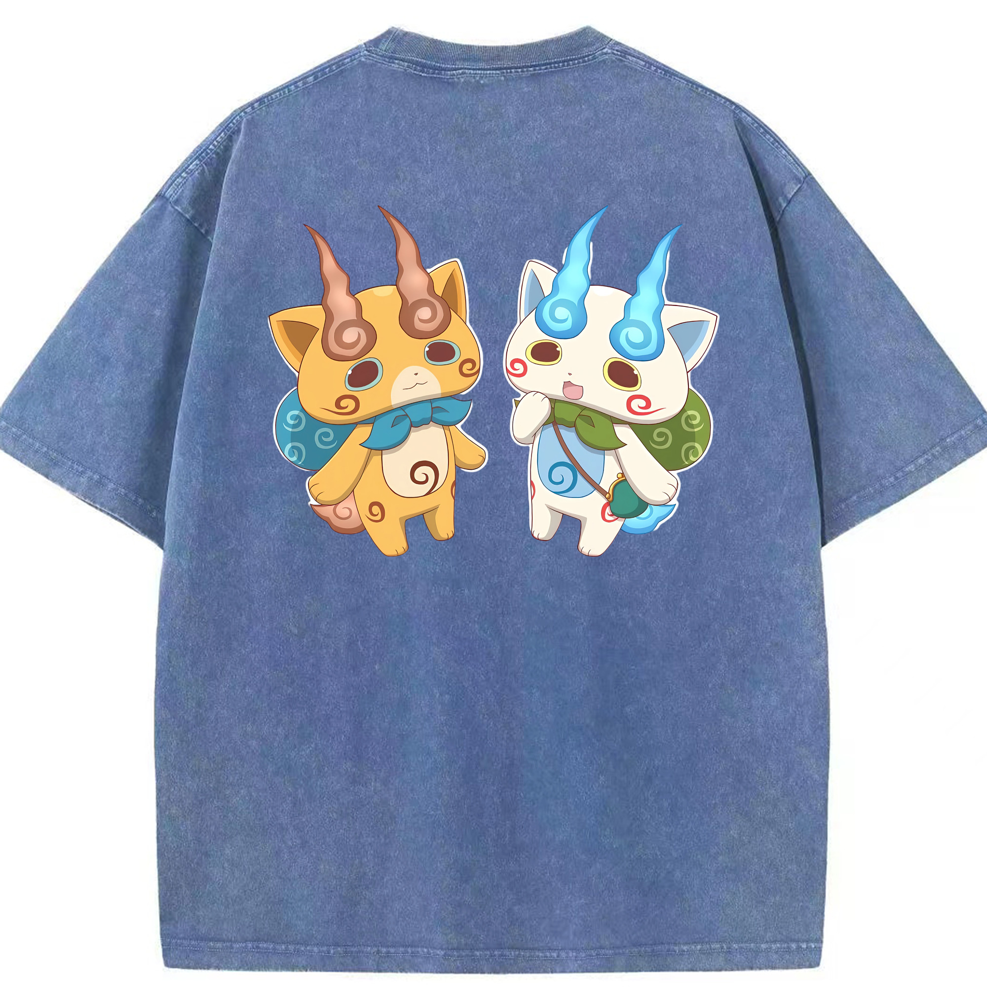 （画像用） 妖怪ウォッチ Yo-kai Watch 綿100% ヴィンテージ風 半袖Tシャツ（背面プリント）