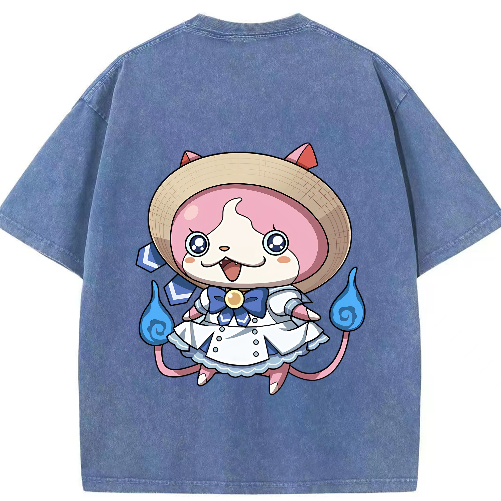 （画像用） 妖怪ウォッチ Yo-kai Watch 綿100% ヴィンテージ風 半袖Tシャツ（背面プリント）