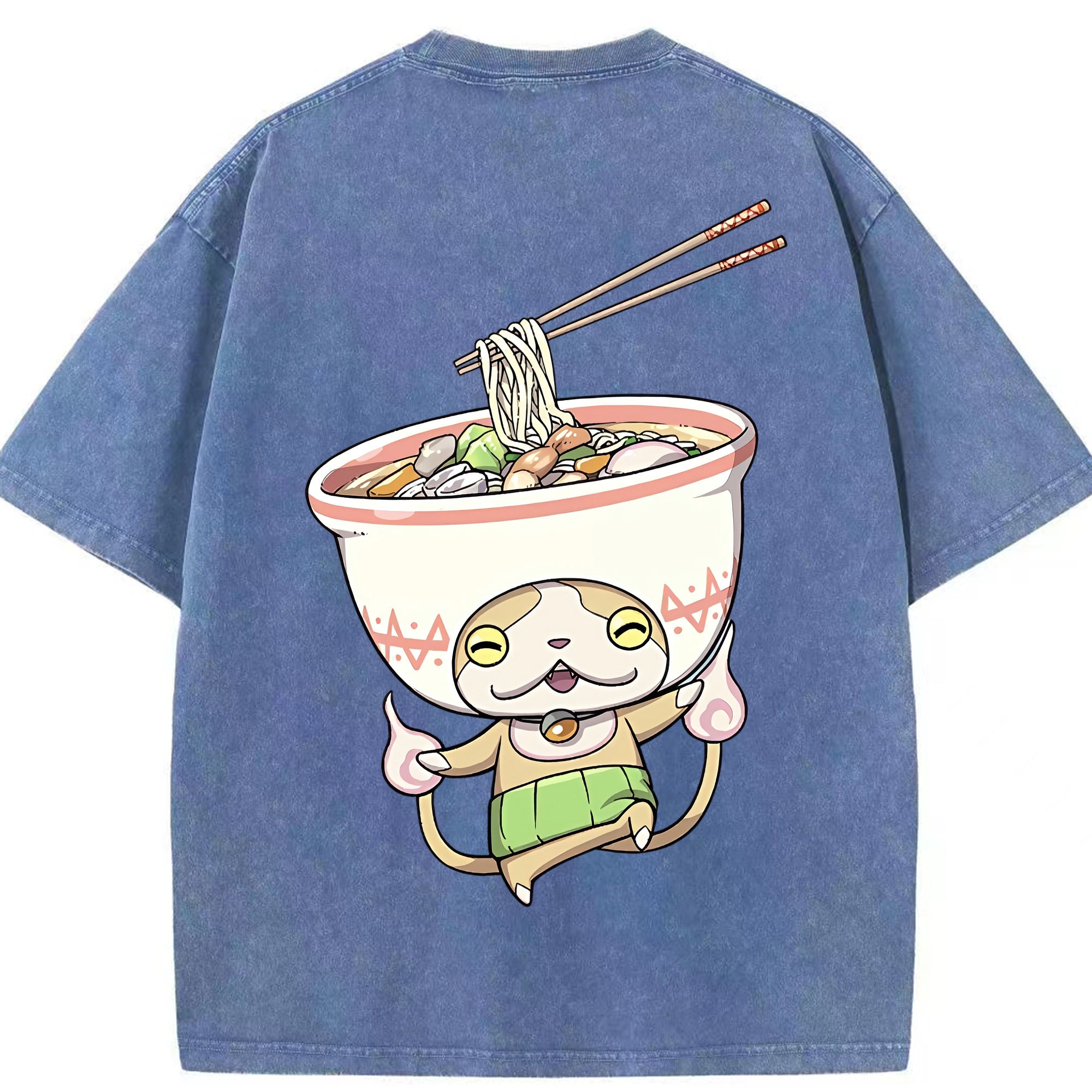 （画像用） 妖怪ウォッチ Yo-kai Watch 綿100% ヴィンテージ風 半袖Tシャツ（背面プリント）