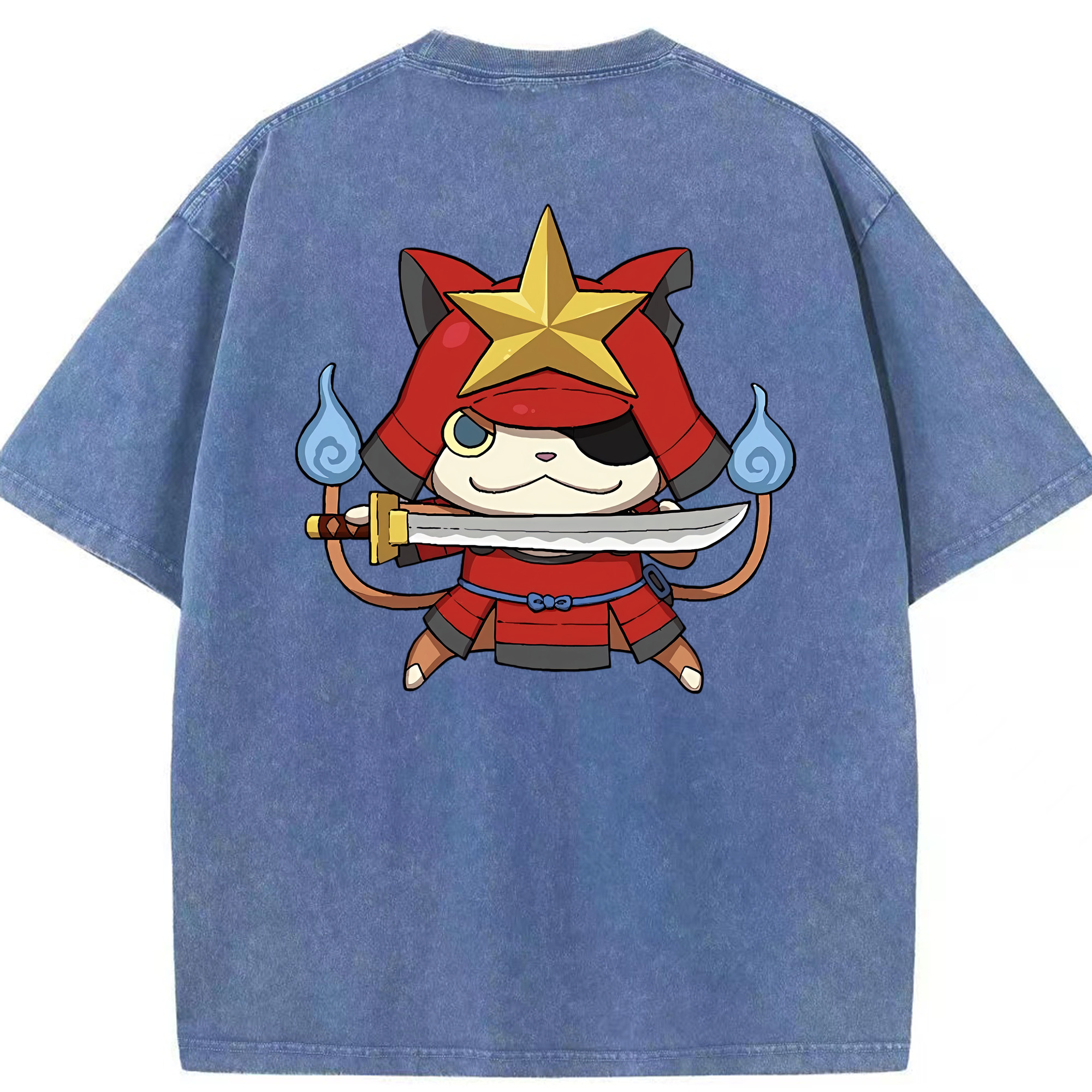 （画像用） 妖怪ウォッチ Yo-kai Watch 綿100% ヴィンテージ風 半袖Tシャツ（背面プリント）