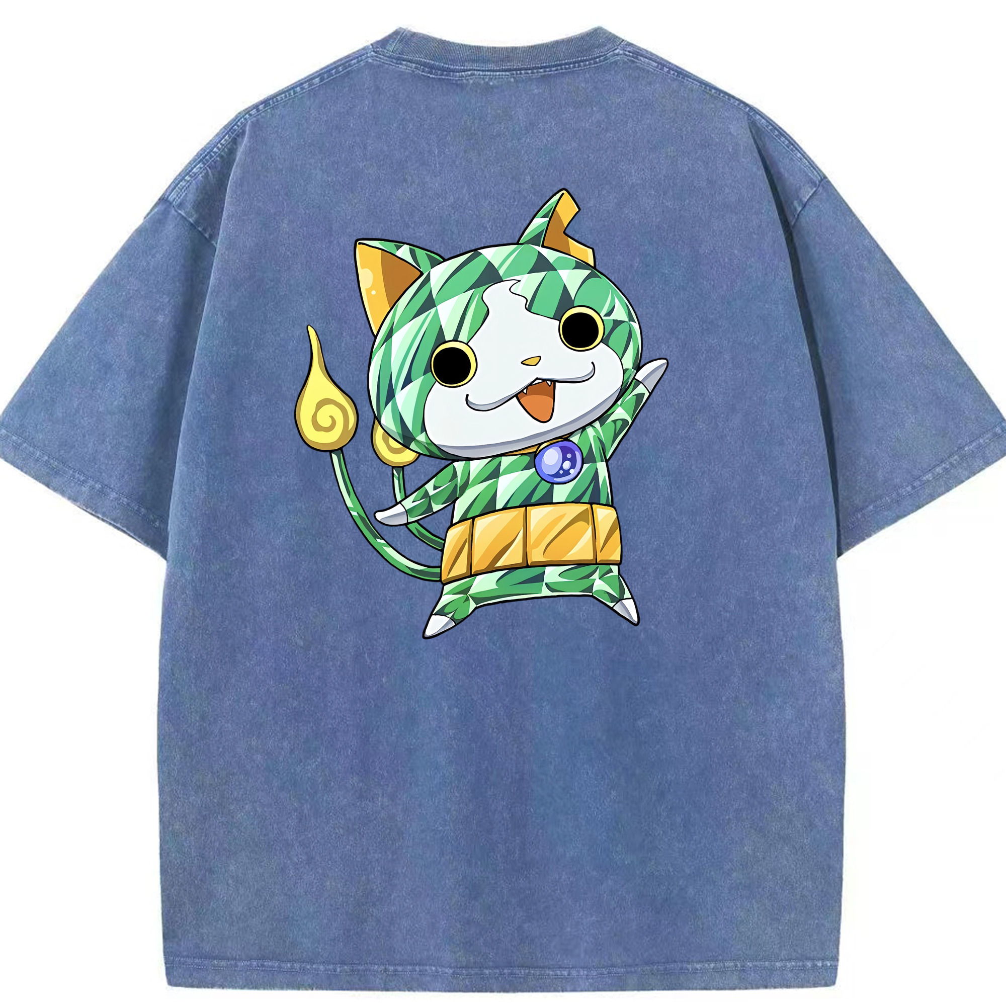 （画像用） 妖怪ウォッチ Yo-kai Watch 綿100% ヴィンテージ風 半袖Tシャツ（背面プリント）