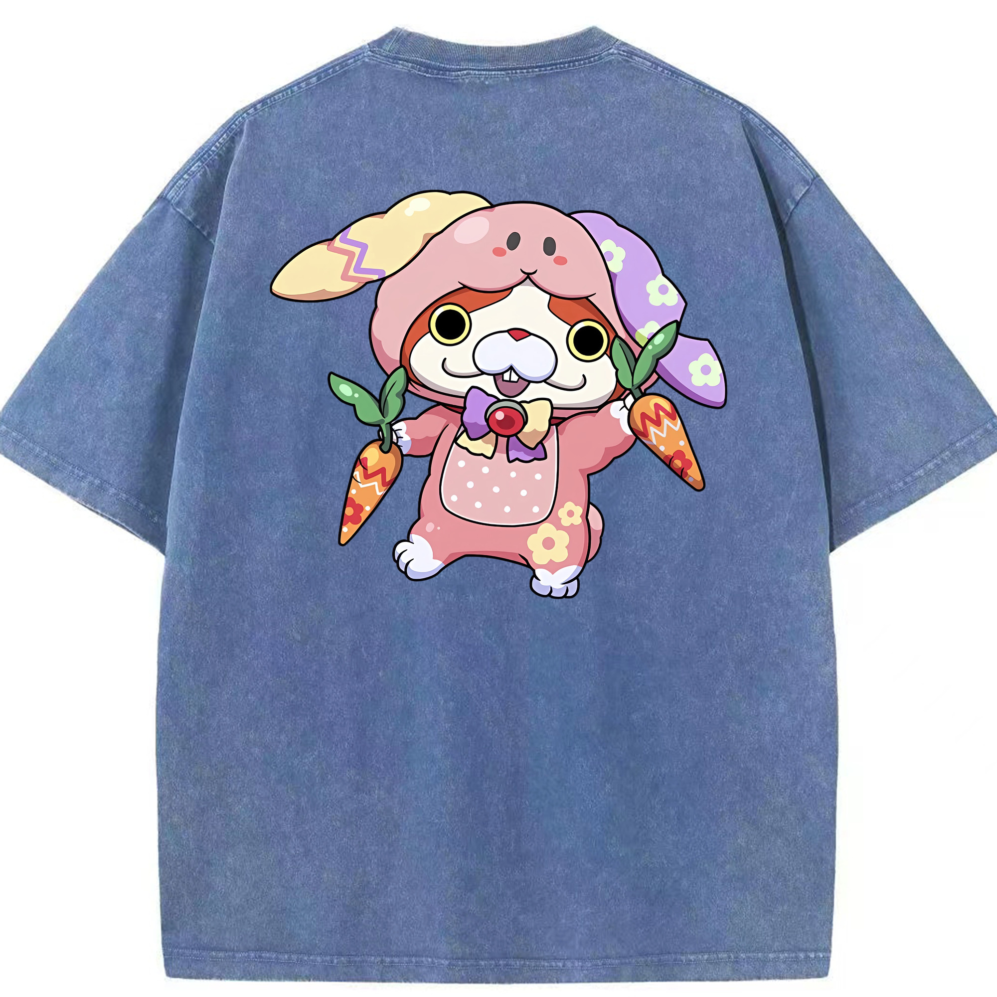 （画像用） 妖怪ウォッチ Yo-kai Watch 綿100% ヴィンテージ風 半袖Tシャツ（背面プリント）