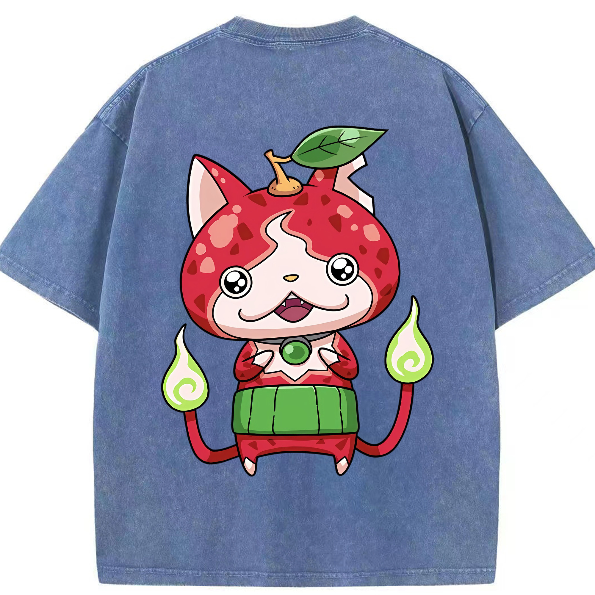 （画像用） 妖怪ウォッチ Yo-kai Watch 綿100% ヴィンテージ風 半袖Tシャツ（背面プリント）