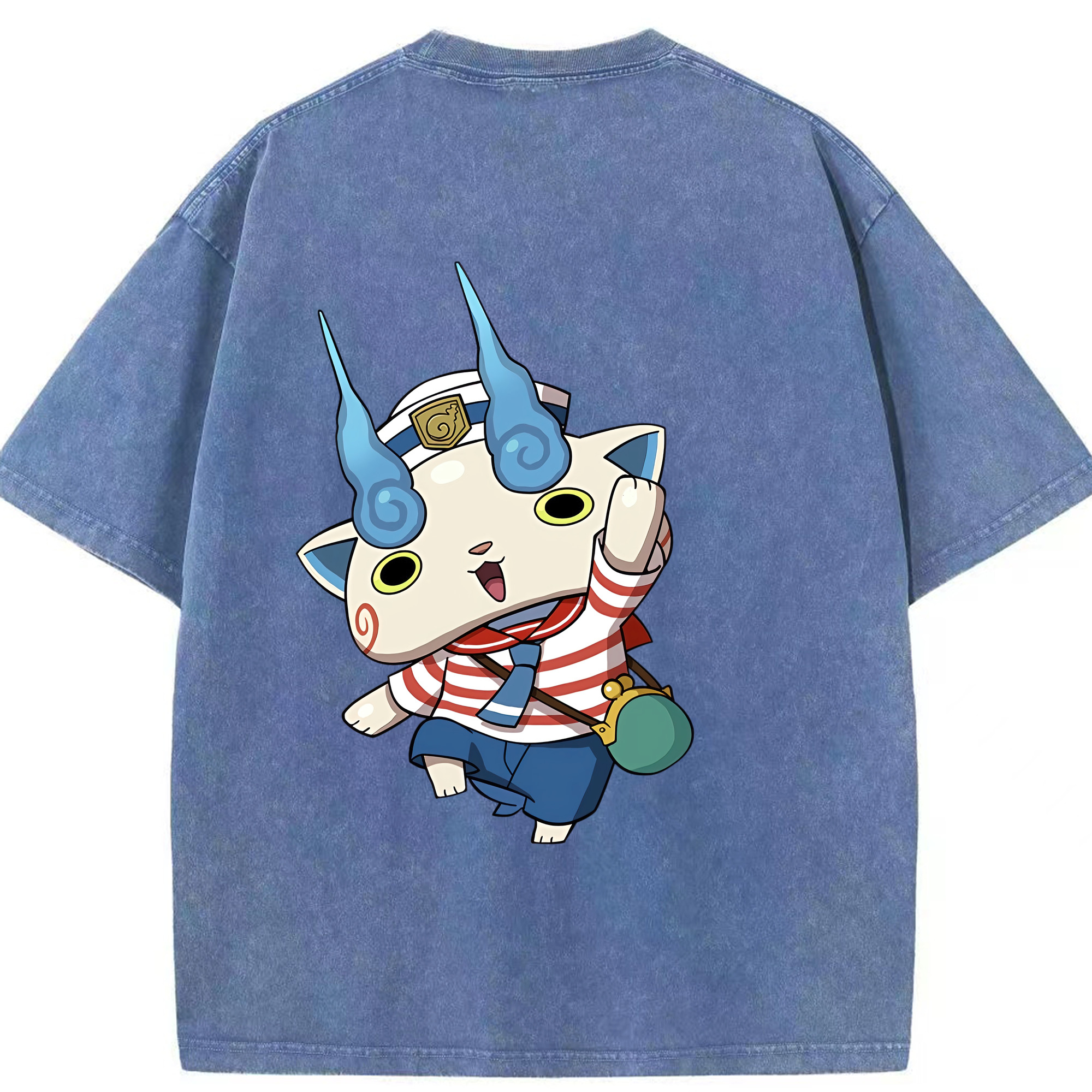 （画像用） 妖怪ウォッチ Yo-kai Watch 綿100% ヴィンテージ風 半袖Tシャツ（背面プリント）