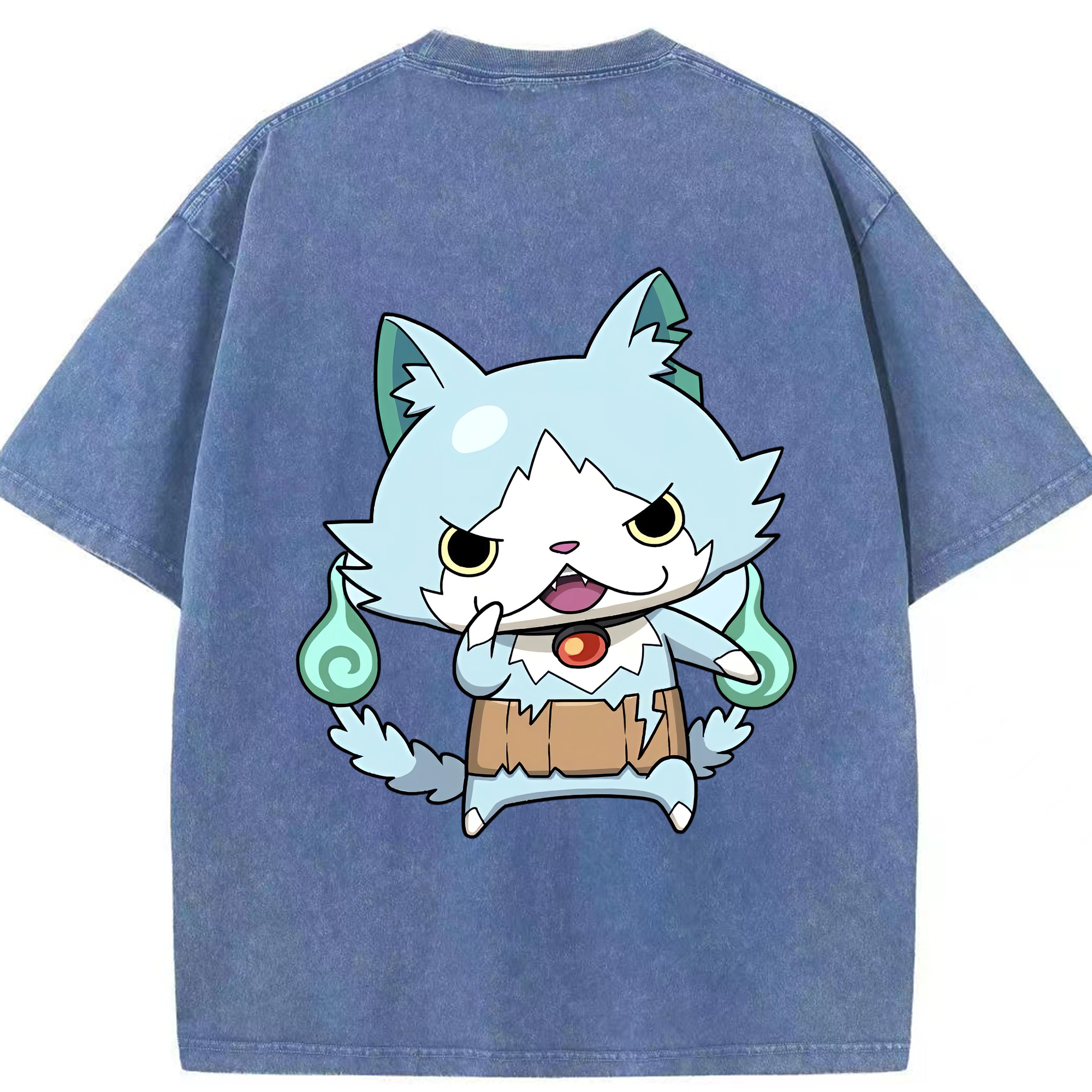 （画像用） 妖怪ウォッチ Yo-kai Watch 綿100% ヴィンテージ風 半袖Tシャツ（背面プリント）