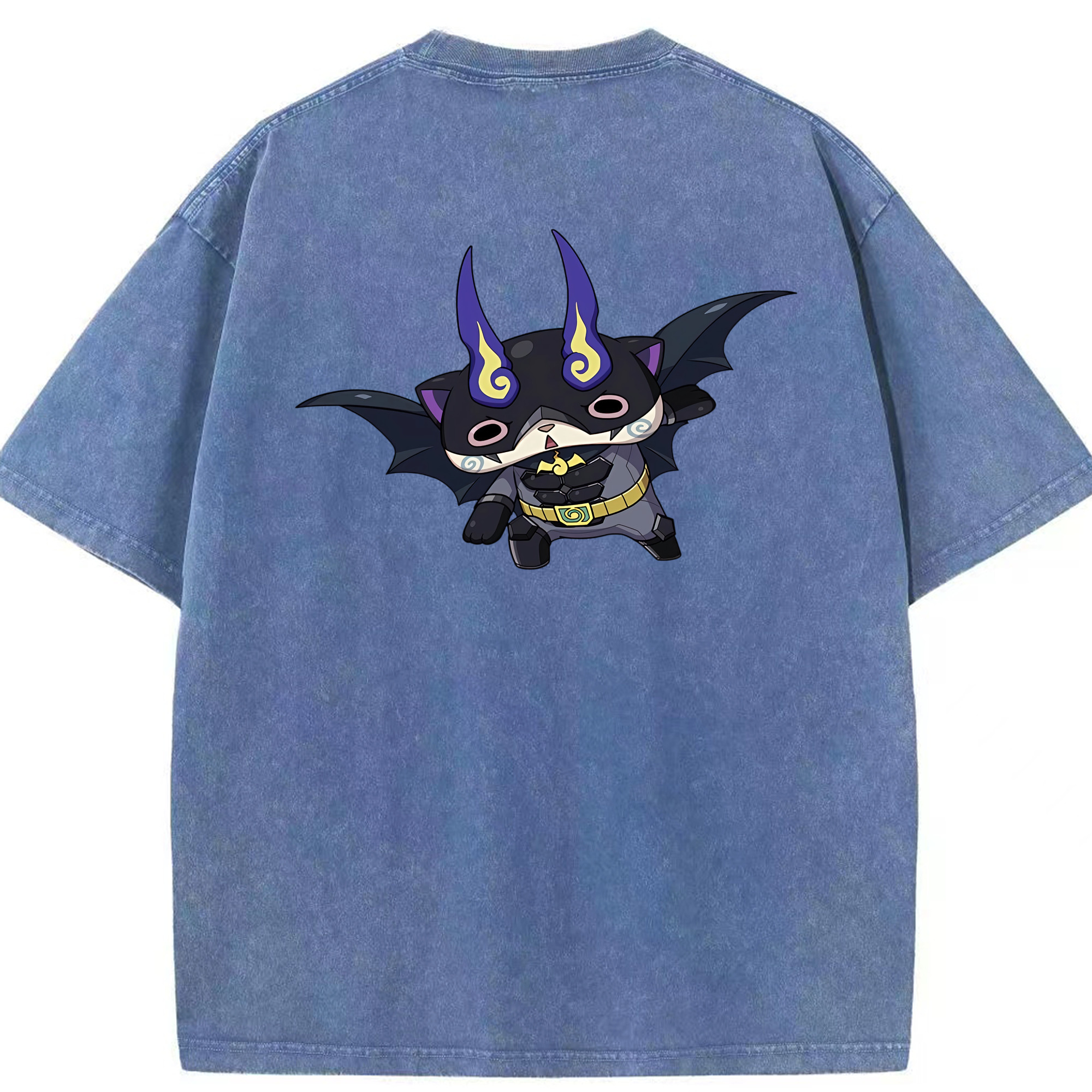 （画像用） 妖怪ウォッチ Yo-kai Watch 綿100% ヴィンテージ風 半袖Tシャツ（背面プリント）