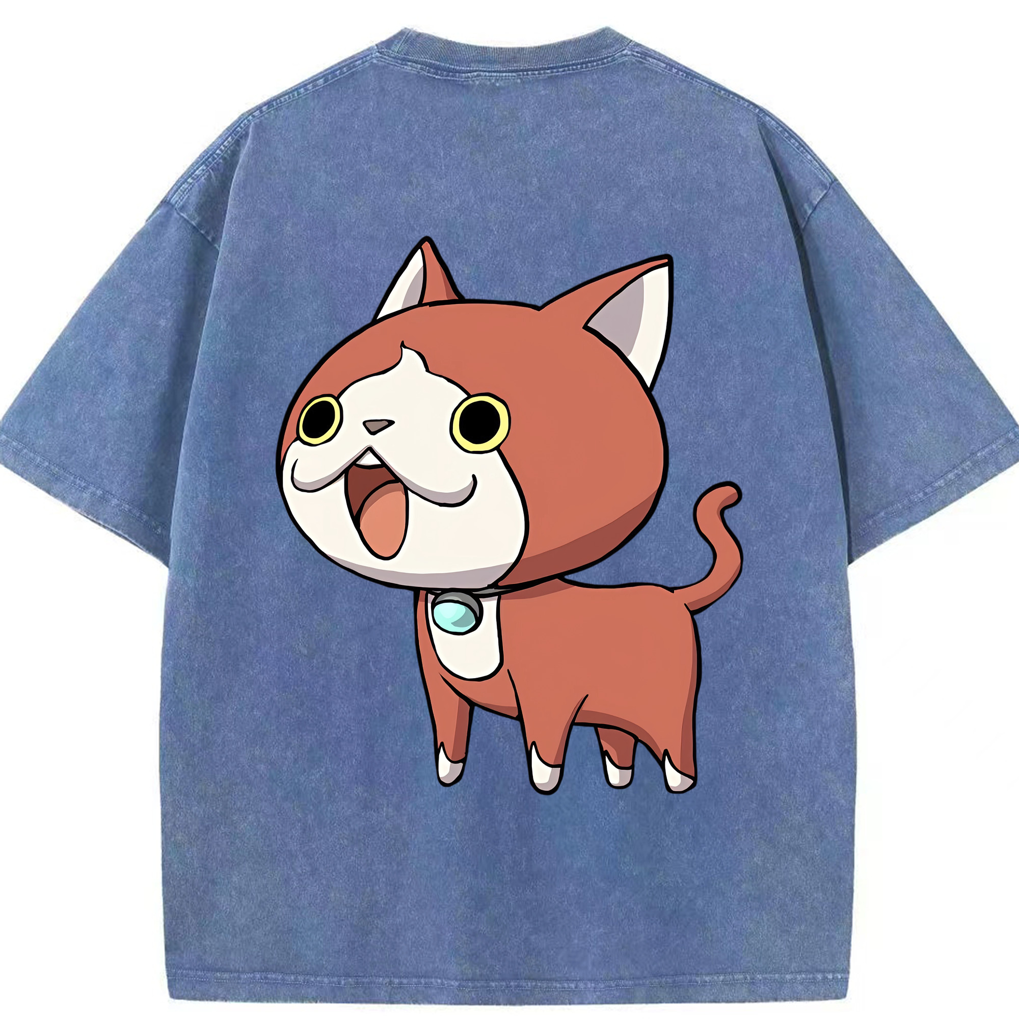 （画像用） 妖怪ウォッチ Yo-kai Watch 綿100% ヴィンテージ風 半袖Tシャツ（背面プリント）