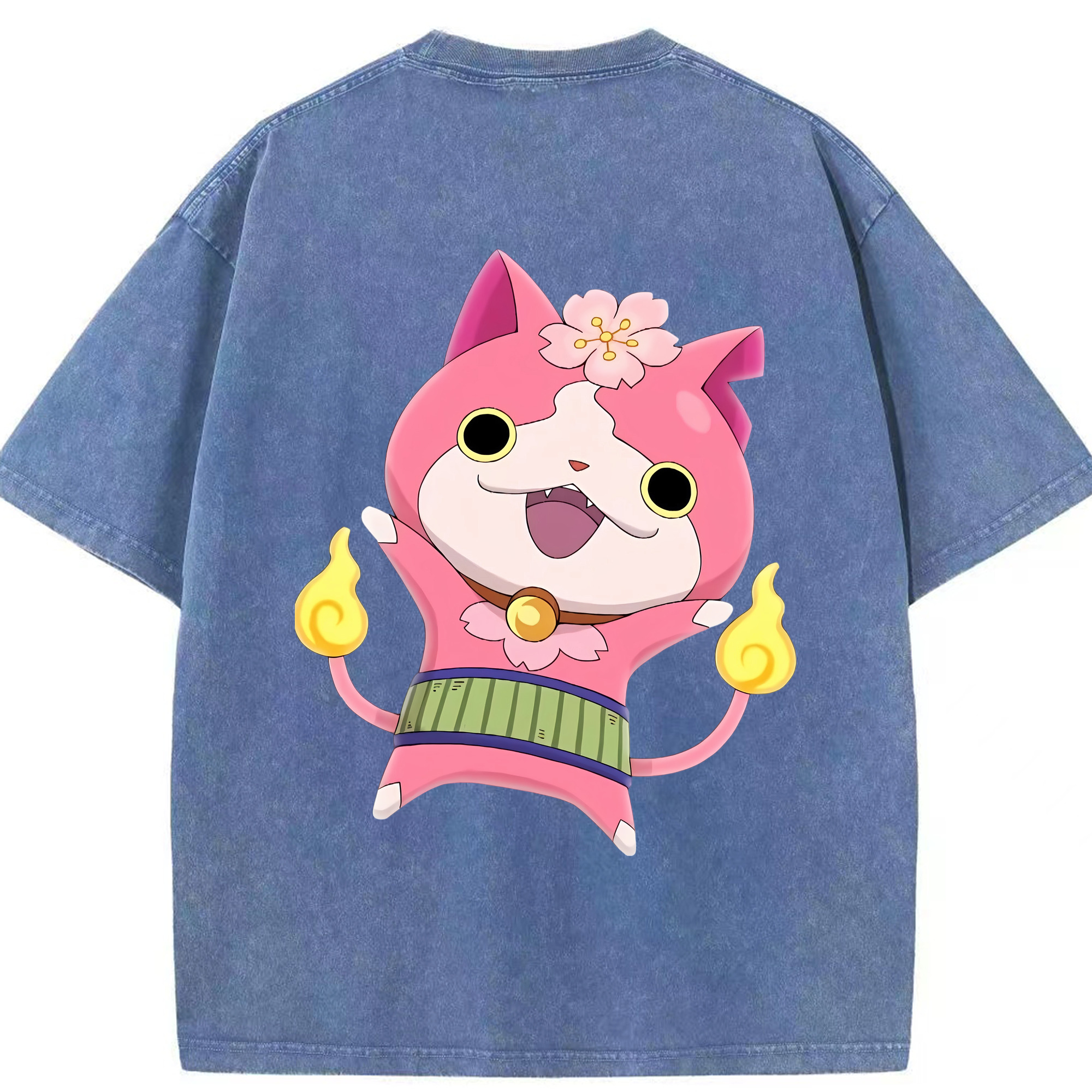 （画像用） 妖怪ウォッチ Yo-kai Watch 綿100% ヴィンテージ風 半袖Tシャツ（背面プリント）