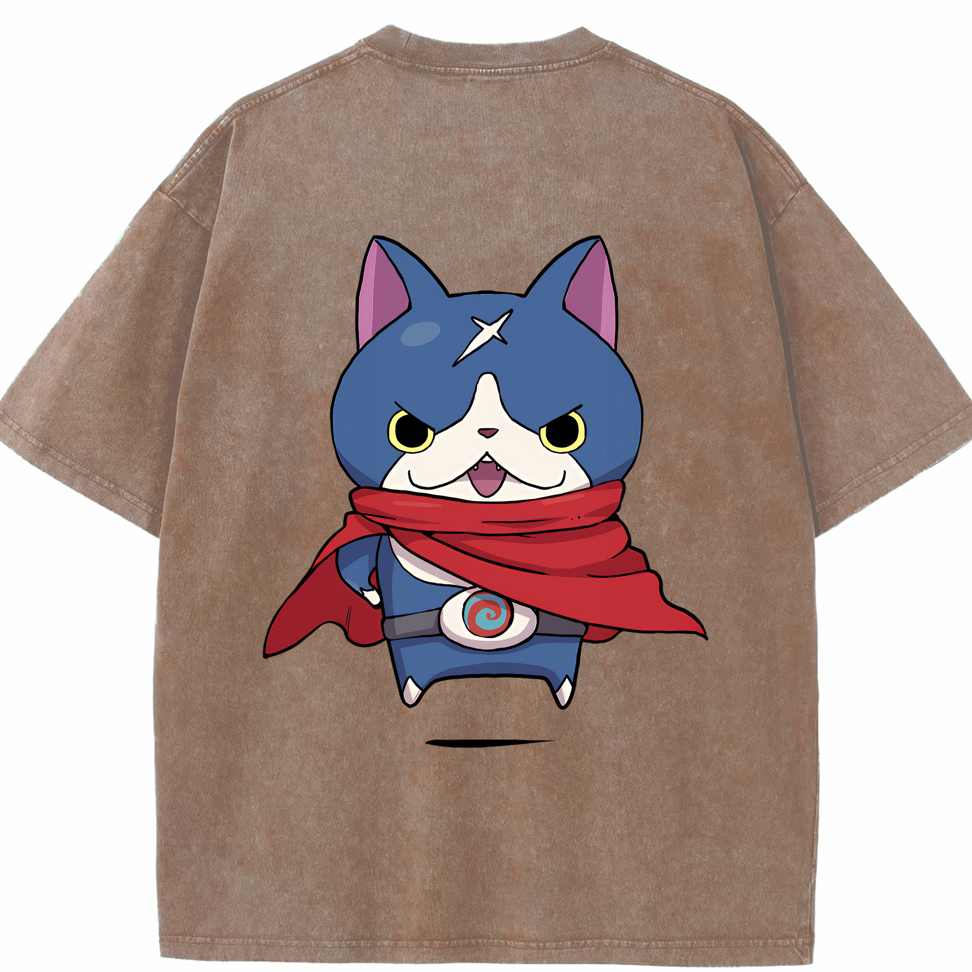（画像用） 妖怪ウォッチ Yo-kai Watch 綿100% ヴィンテージ風 半袖Tシャツ（背面プリント）