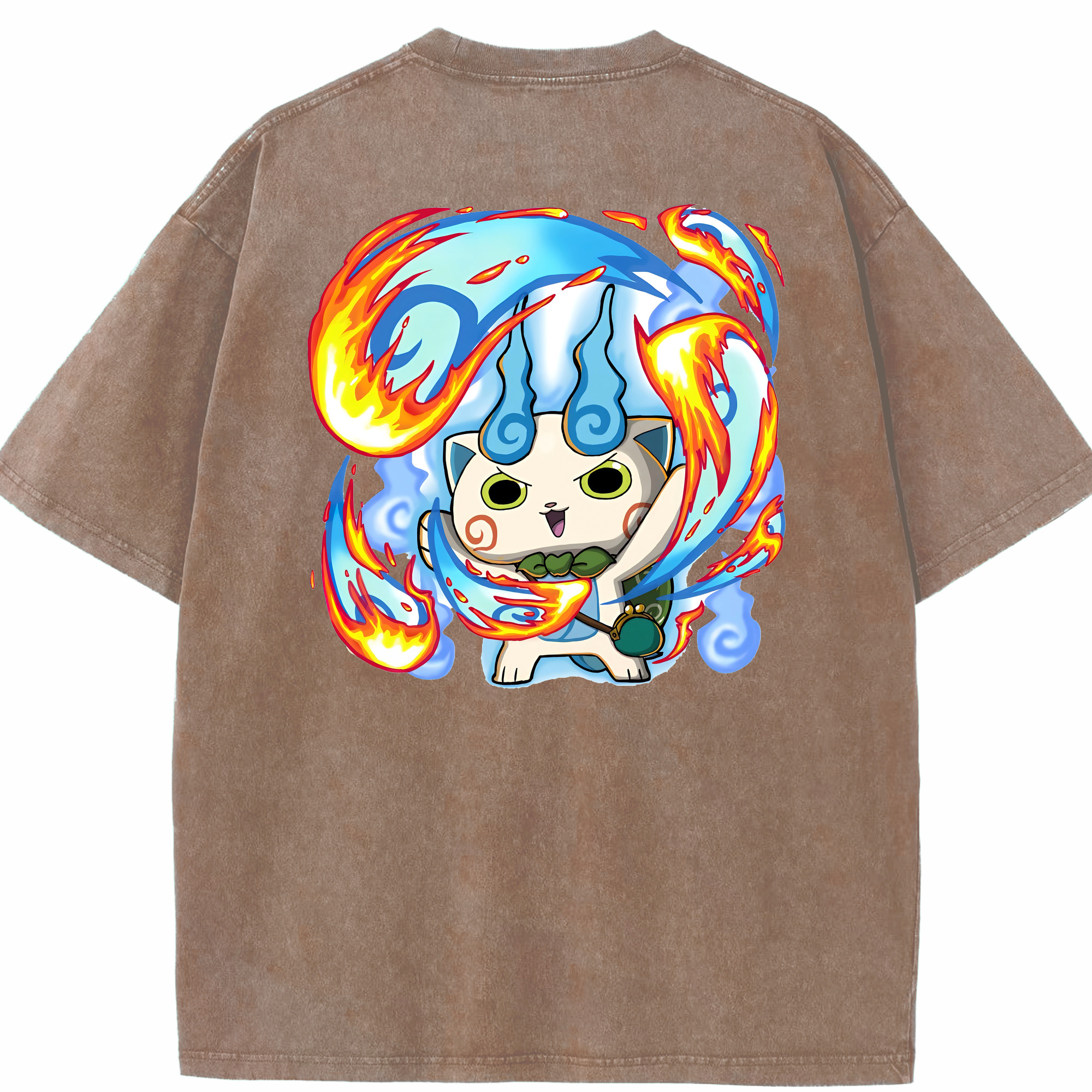 （画像用） 妖怪ウォッチ Yo-kai Watch 綿100% ヴィンテージ風 半袖Tシャツ（背面プリント）