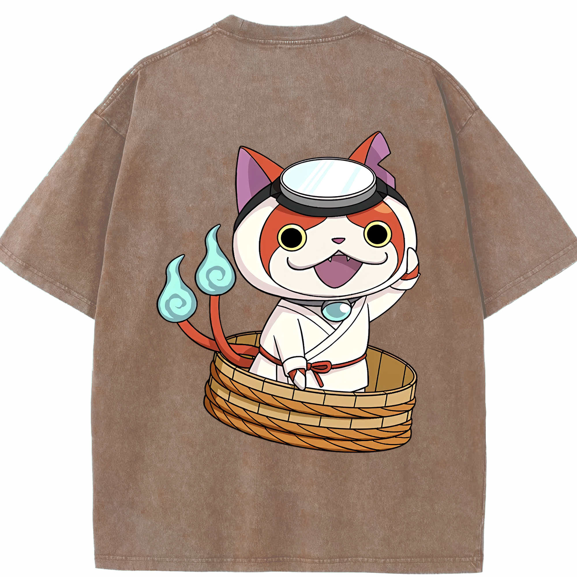妖怪ウォッチ Yo-kai Watch 綿100% ヴィンテージ風 半袖Tシャツ（背面プリント）