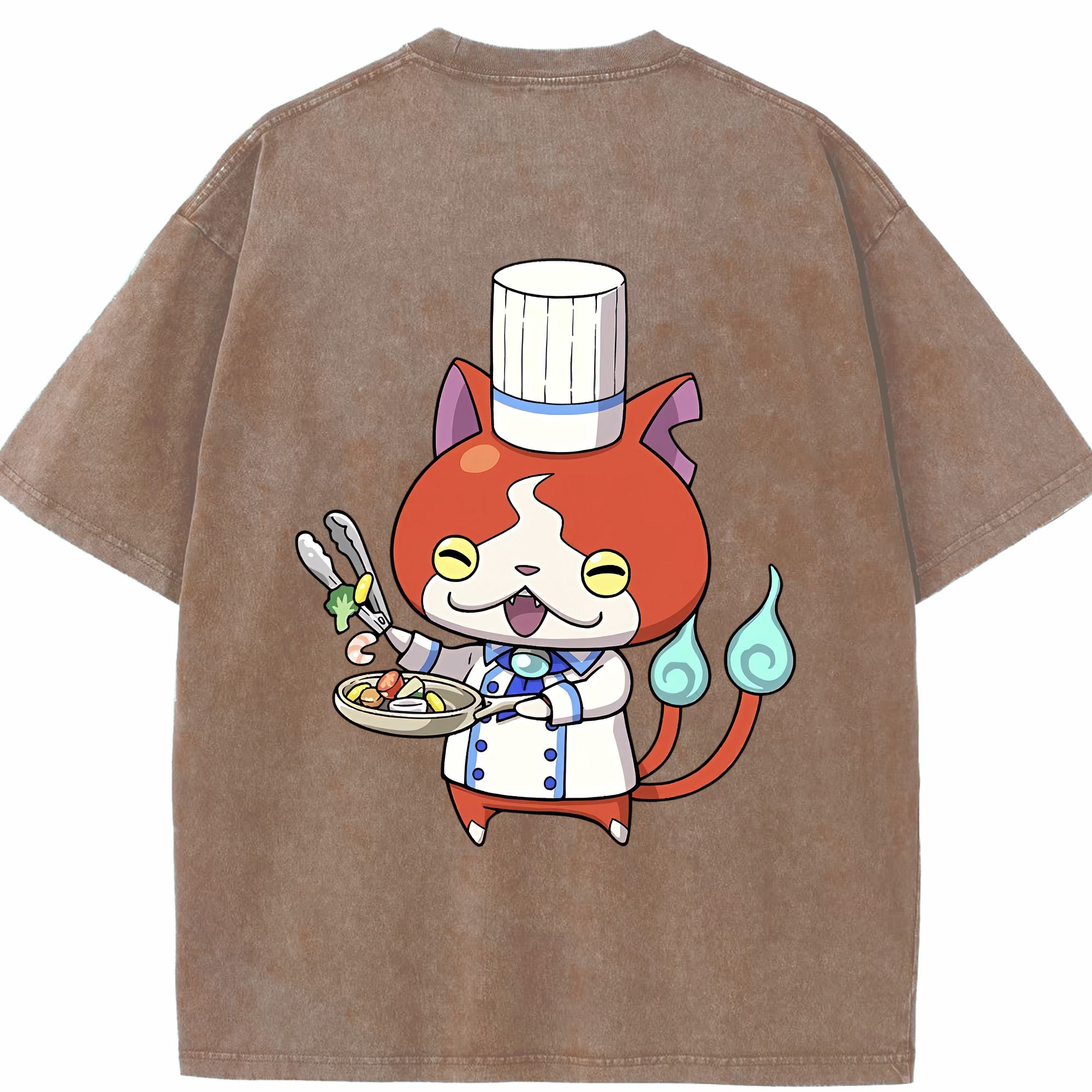 （画像用） 妖怪ウォッチ Yo-kai Watch 綿100% ヴィンテージ風 半袖Tシャツ（背面プリント）