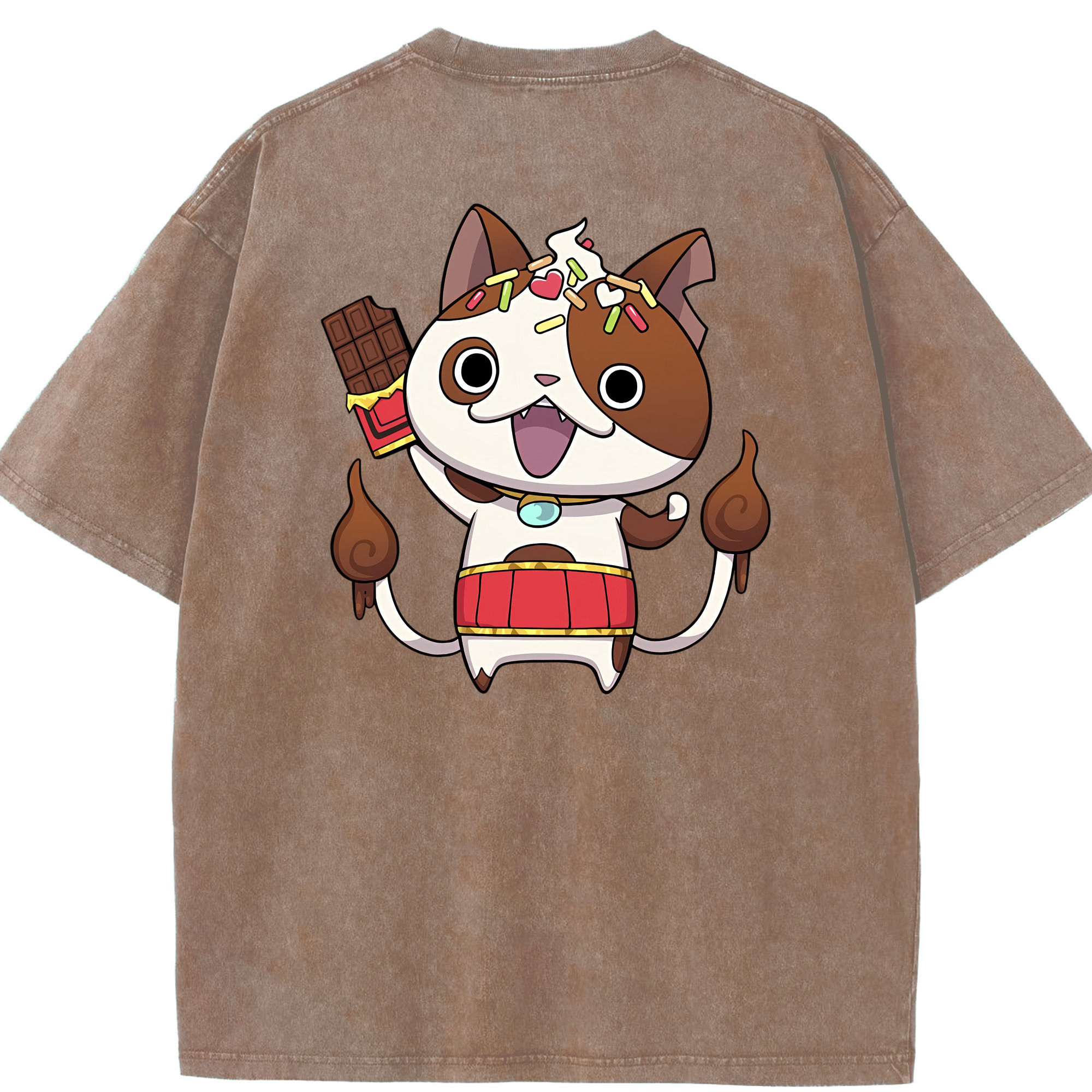 （画像用） 妖怪ウォッチ Yo-kai Watch 綿100% ヴィンテージ風 半袖Tシャツ（背面プリント）