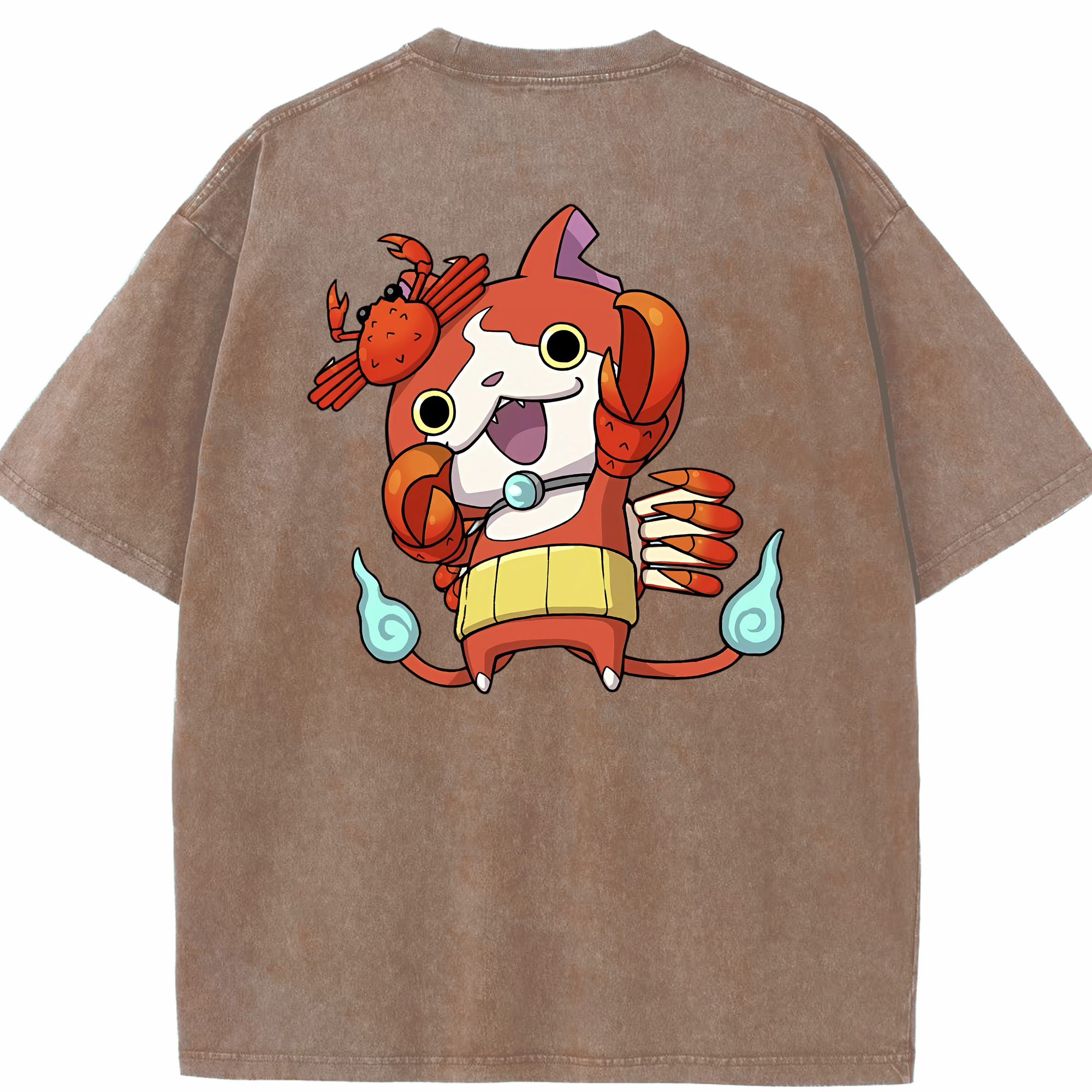 （画像用） 妖怪ウォッチ Yo-kai Watch 綿100% ヴィンテージ風 半袖Tシャツ（背面プリント）