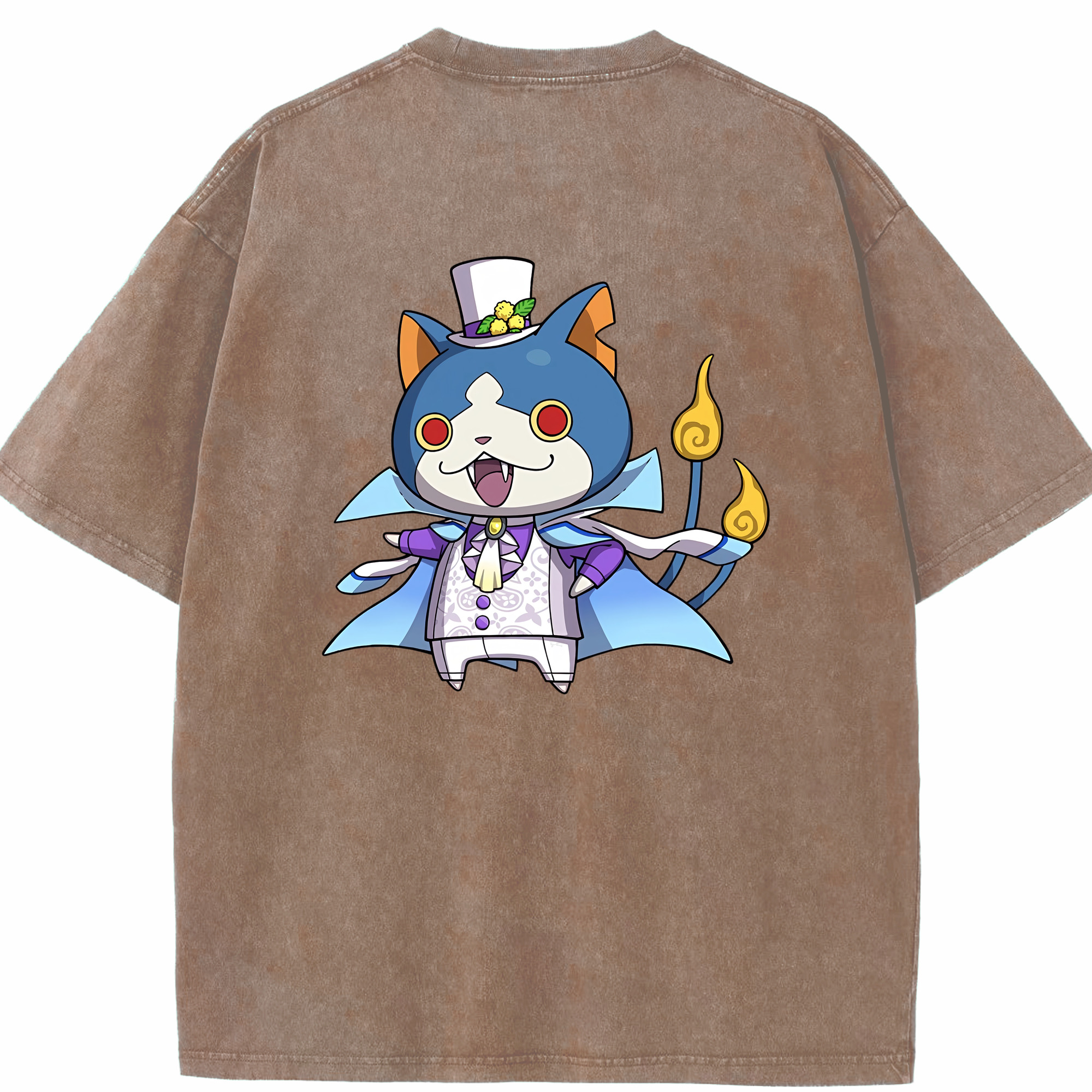 （画像用） 妖怪ウォッチ Yo-kai Watch 綿100% ヴィンテージ風 半袖Tシャツ（背面プリント）
