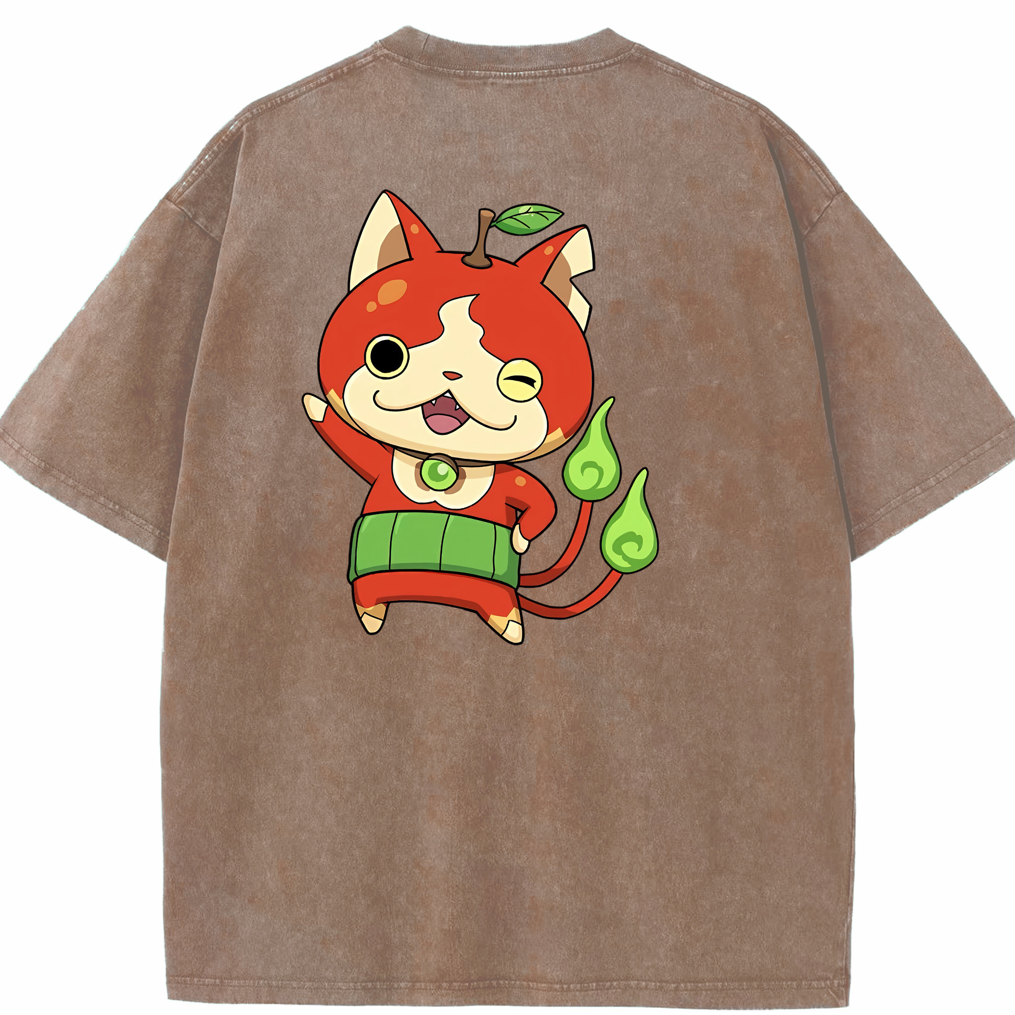 （画像用） 妖怪ウォッチ Yo-kai Watch 綿100% ヴィンテージ風 半袖Tシャツ（背面プリント）